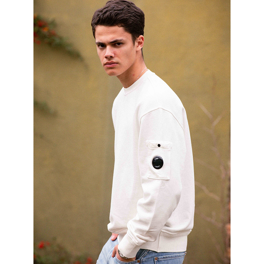 Produit SWEAT C.P COMPANY COL ROND HUBLOT BLANC S098A-103