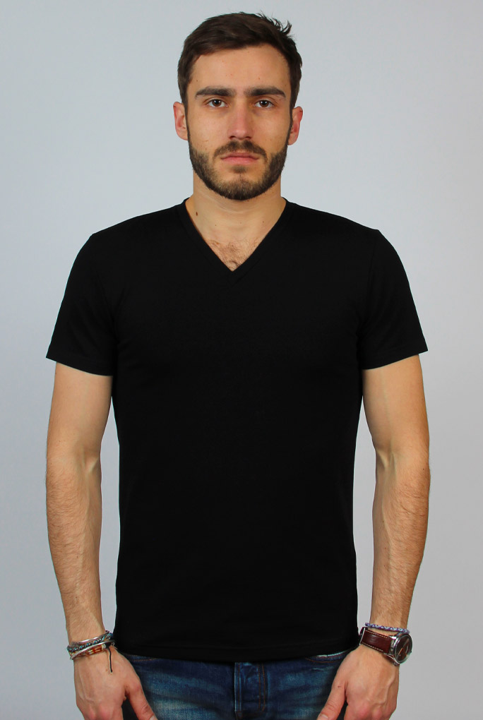  Image du produit T-SHIRT COL V NOIR FILIPPA K 17216-BLACK - 3