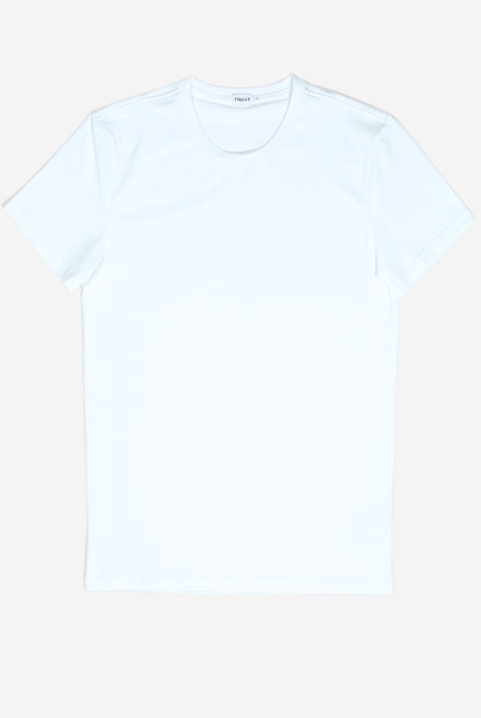 Image du produit T-SHIRT COL ROND FILIPPA K BLANC M. SOFT LYCRA 10704-1009 - 2
