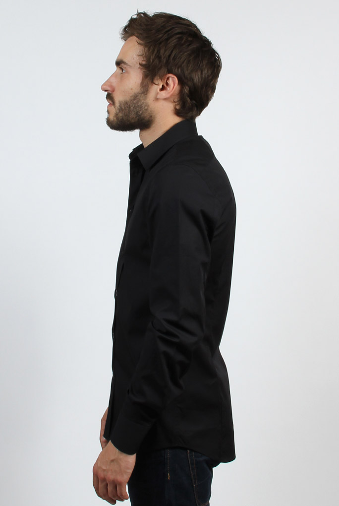  Image du produit CHEMISE FILIPPA K NOIR MAN PAUL STRETCH SHIRT BLACK 22844-1433 - 3