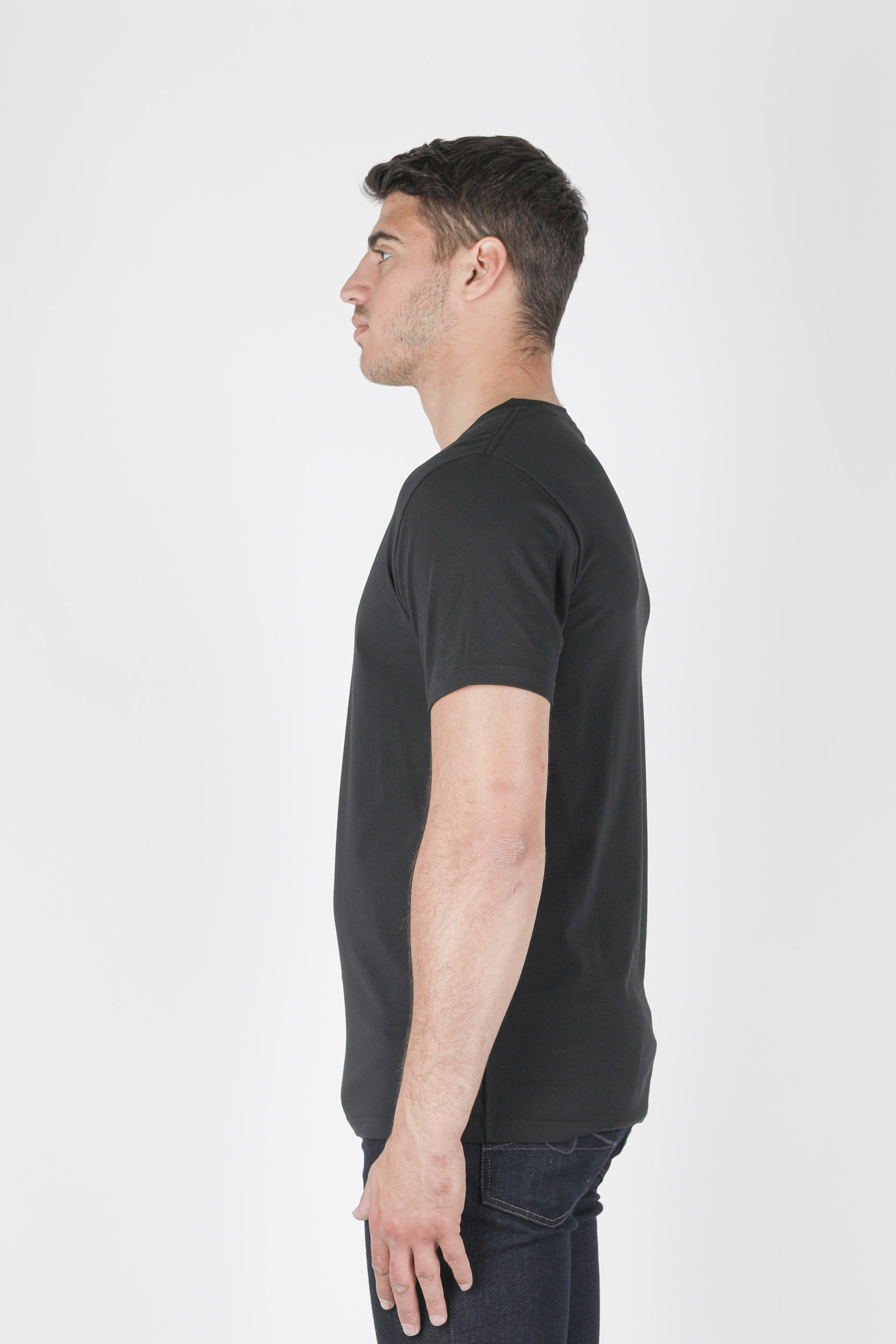  Image du produit T-SHIRT COL V FILIPPA K NOIR 17216-1433 - 4