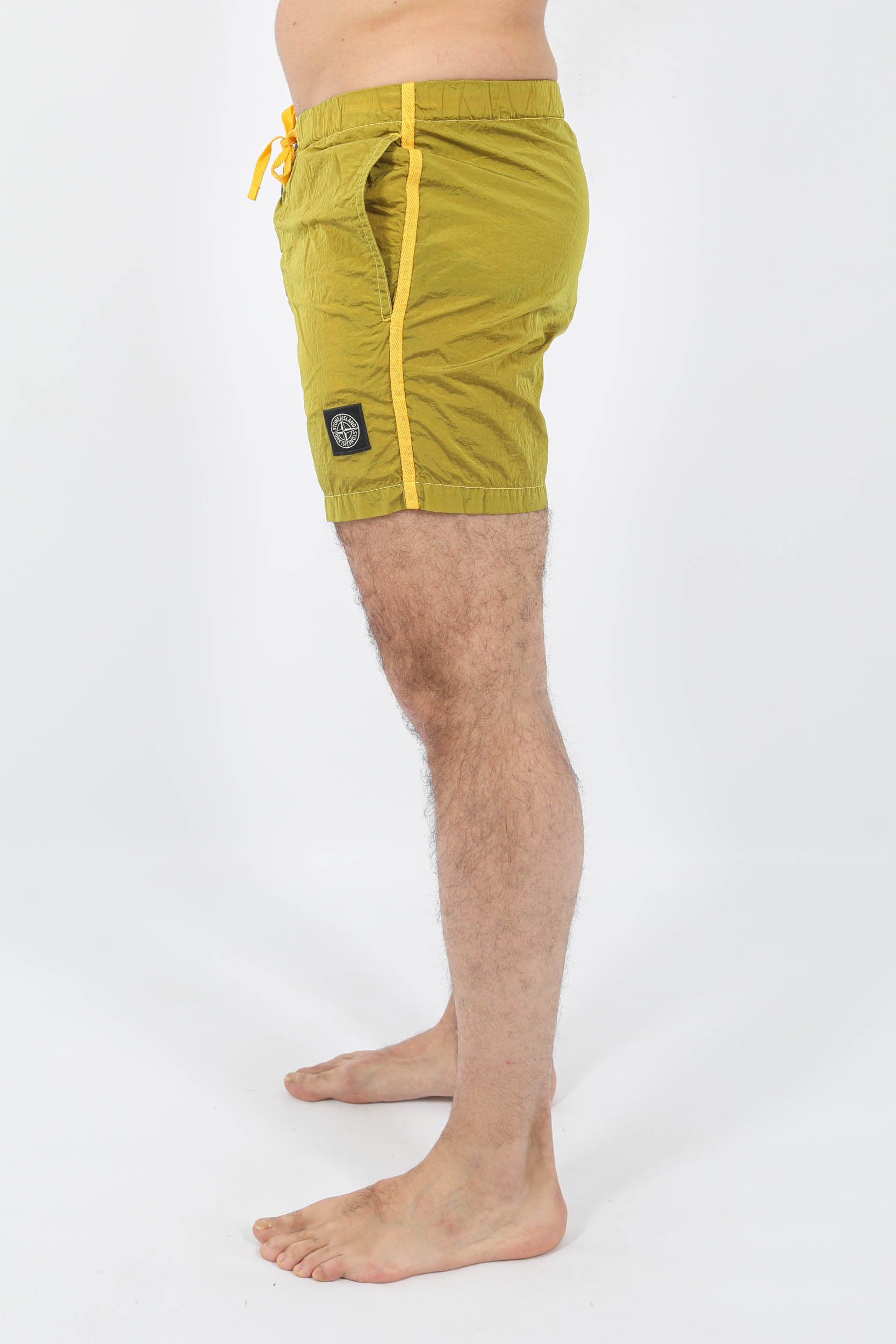 MAILLOT DE BAIN STONE ISLAND NYLON JAUNE 7815B0643-V0030