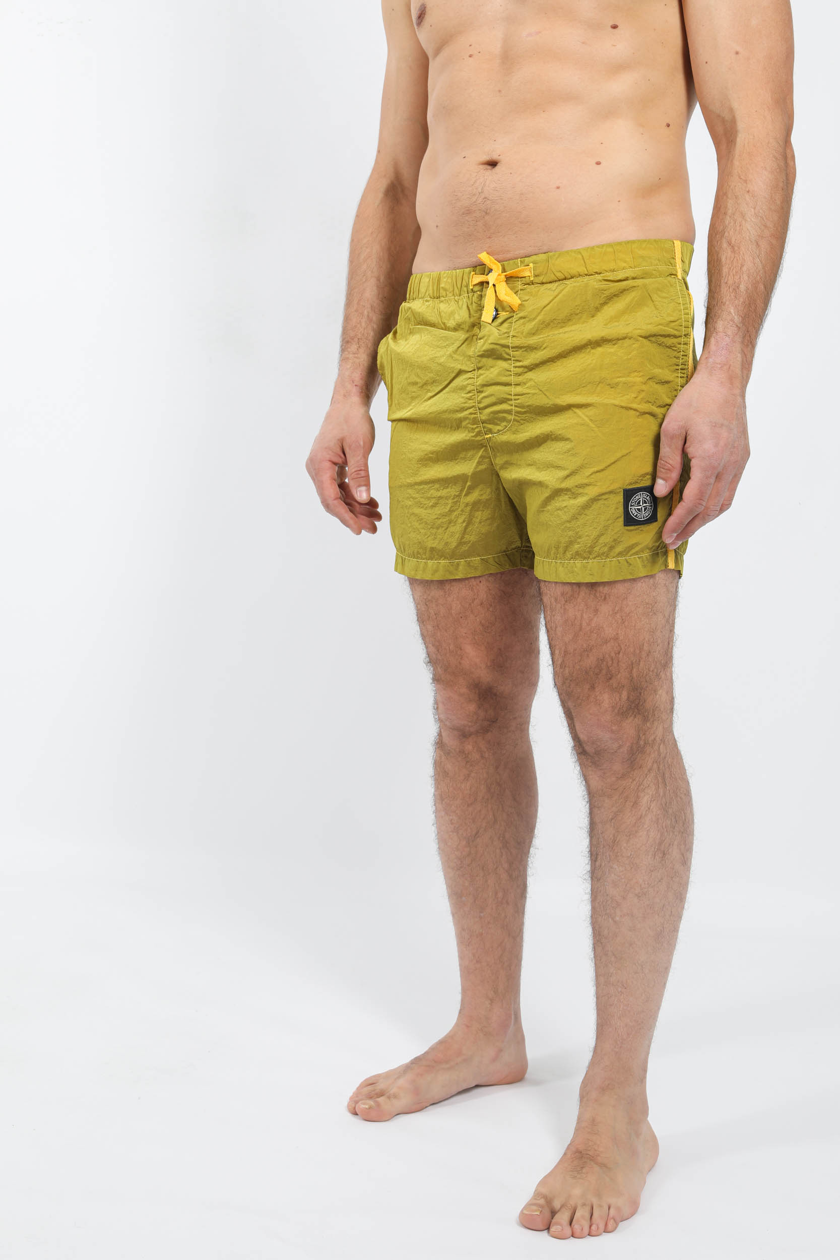 MAILLOT DE BAIN STONE ISLAND NYLON JAUNE 7815B0643-V0030