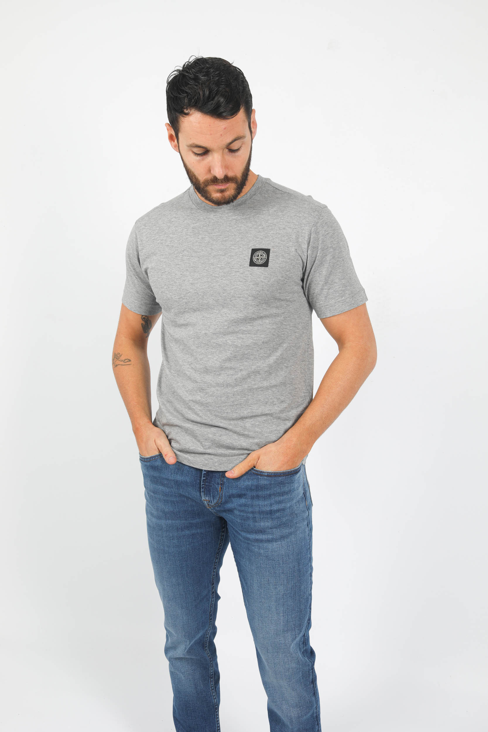 T-SHIRT STONE ISLAND GRIS 781524113-A0M64