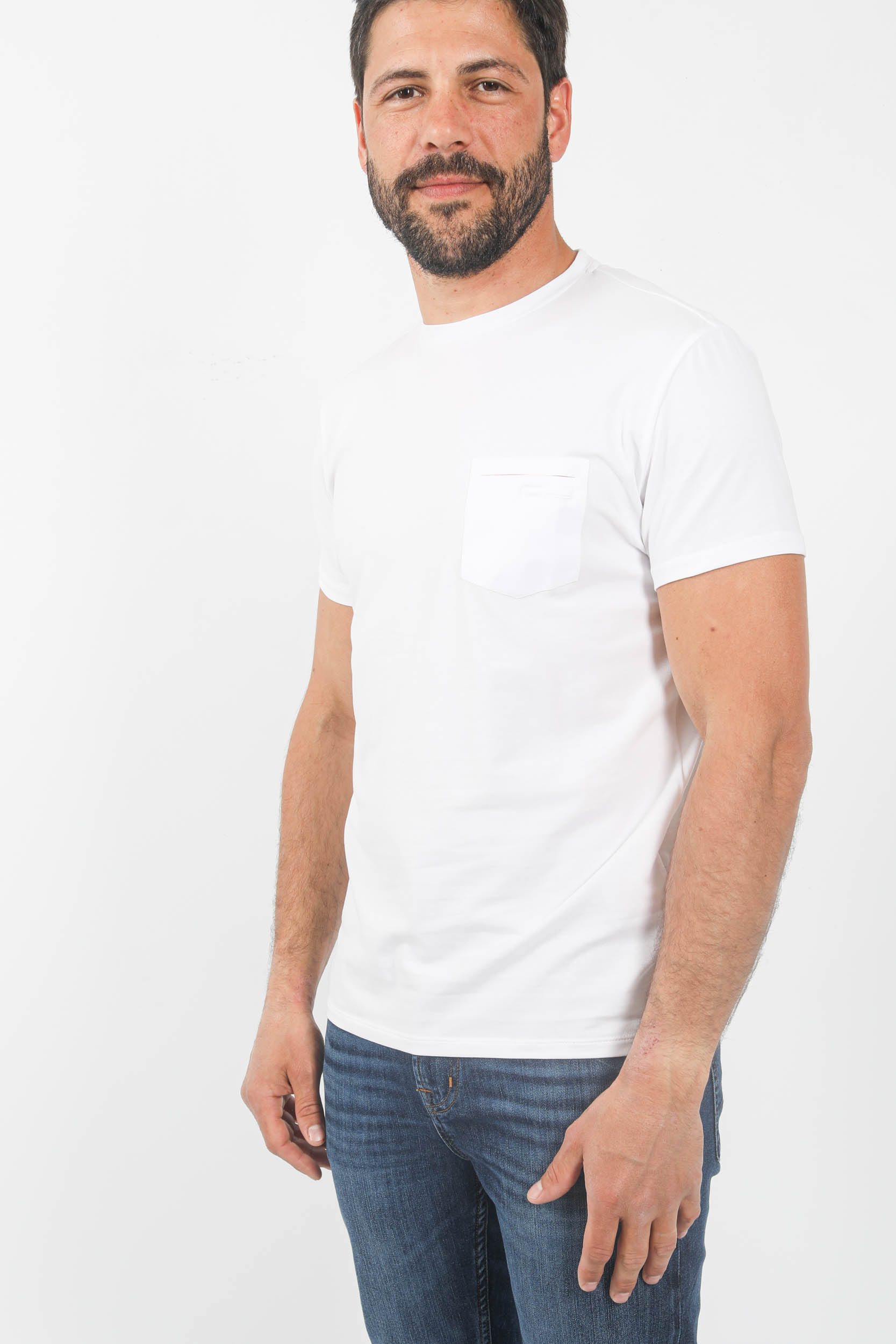  Image du produit T-SHIRT RRD AVEC POCHE BLANC SES136-09 - 2