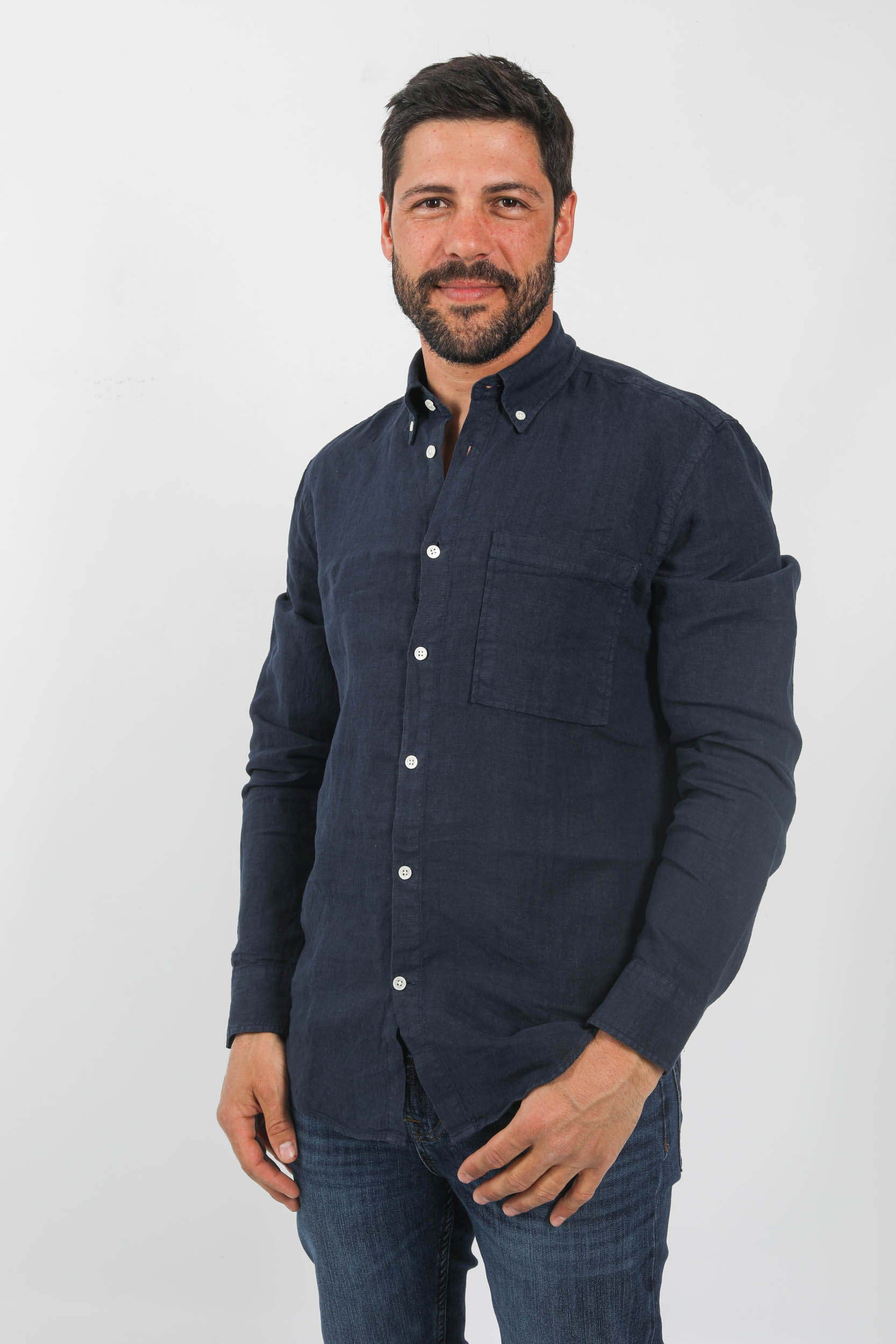  Image du produit CHEMISE EN LIN NNO7 MARINE ARNE-200 - 2