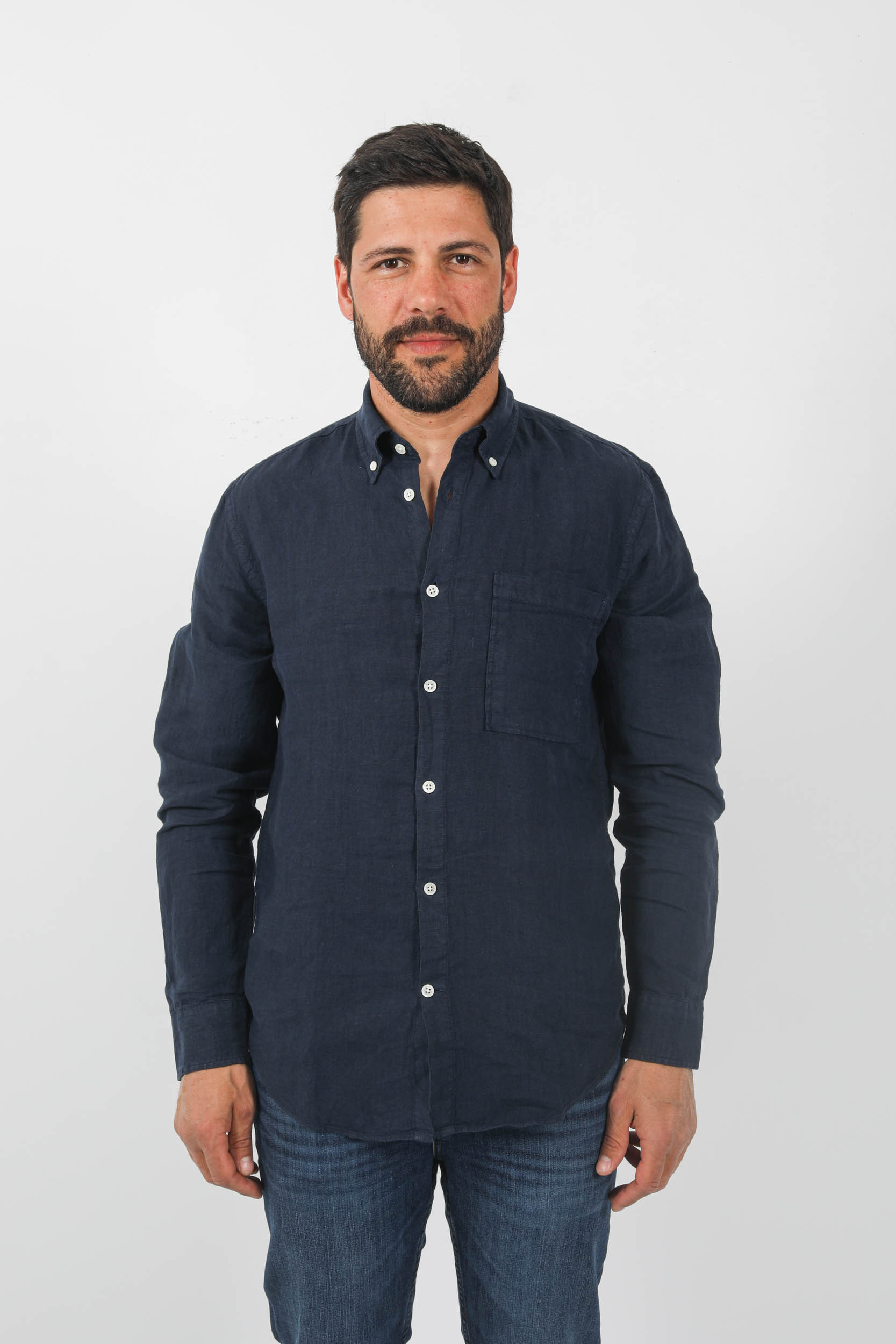  Image du produit CHEMISE EN LIN NNO7 MARINE ARNE-200 - 3
