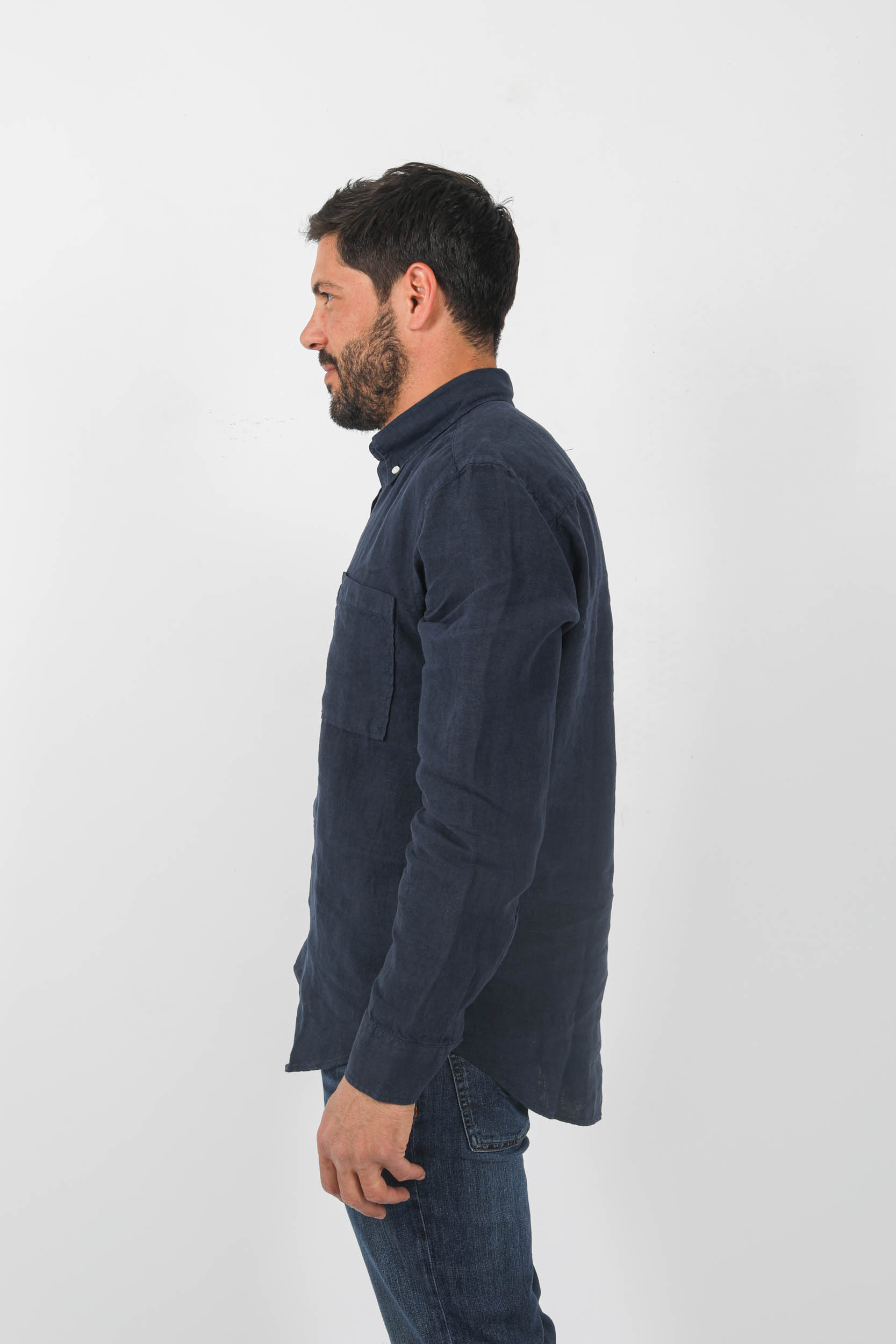  Image du produit CHEMISE EN LIN NNO7 MARINE ARNE-200 - 4