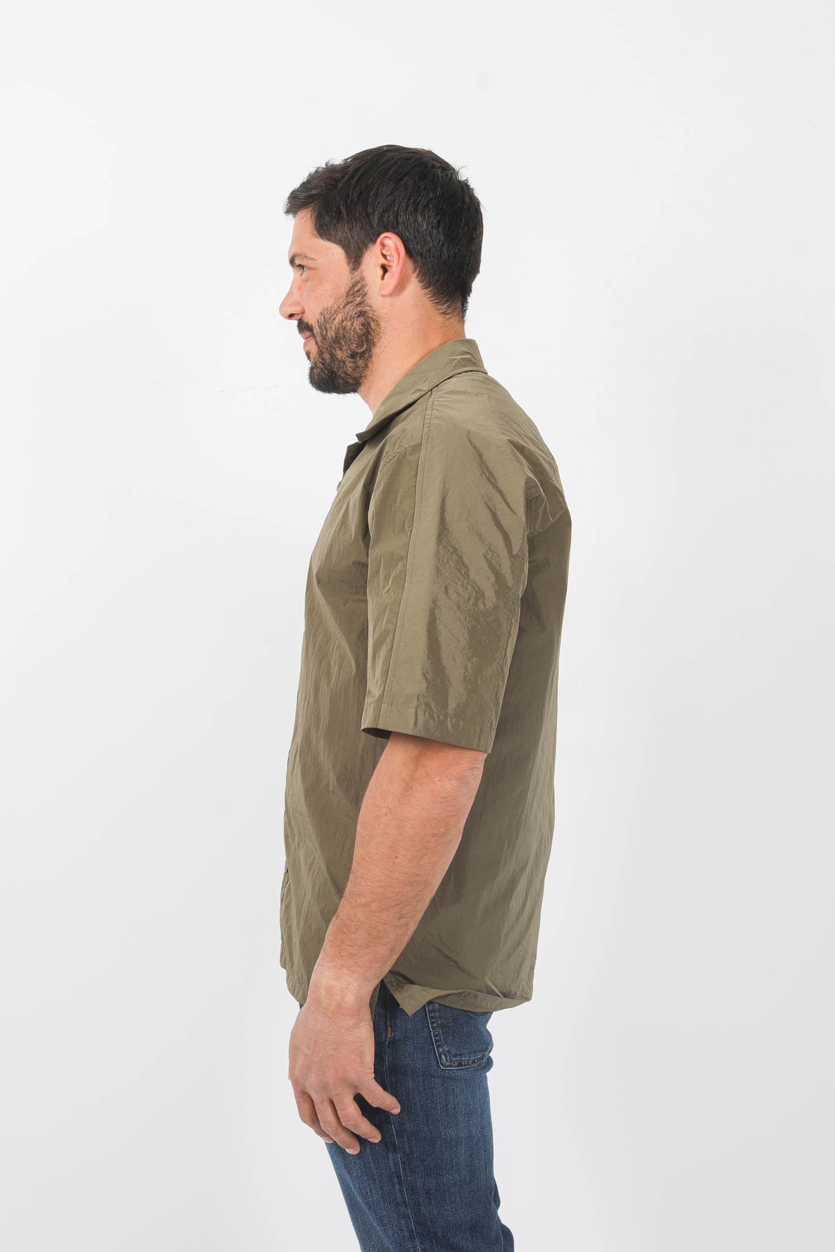  Image du produit CHEMISE MANCHES COURTES NNO7 NYLON METAL KAKI OLE1442-195 - 4