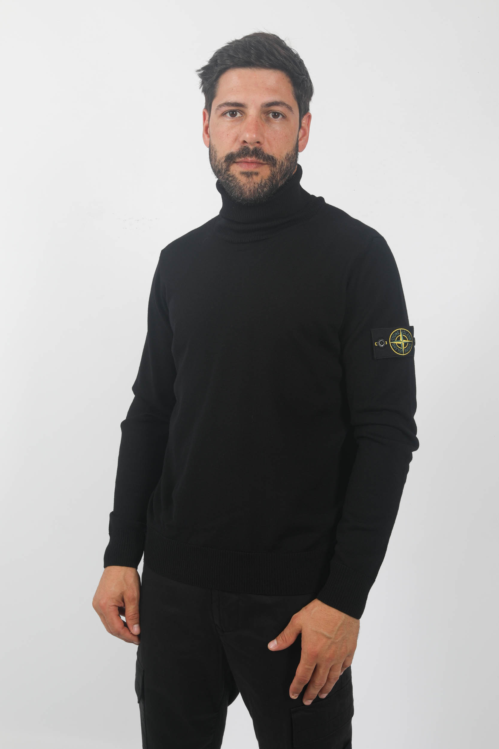  Image du produit PULL COL ROULE MERINOS STONE ISLAND NOIR 7915525C4-A0029 - 2