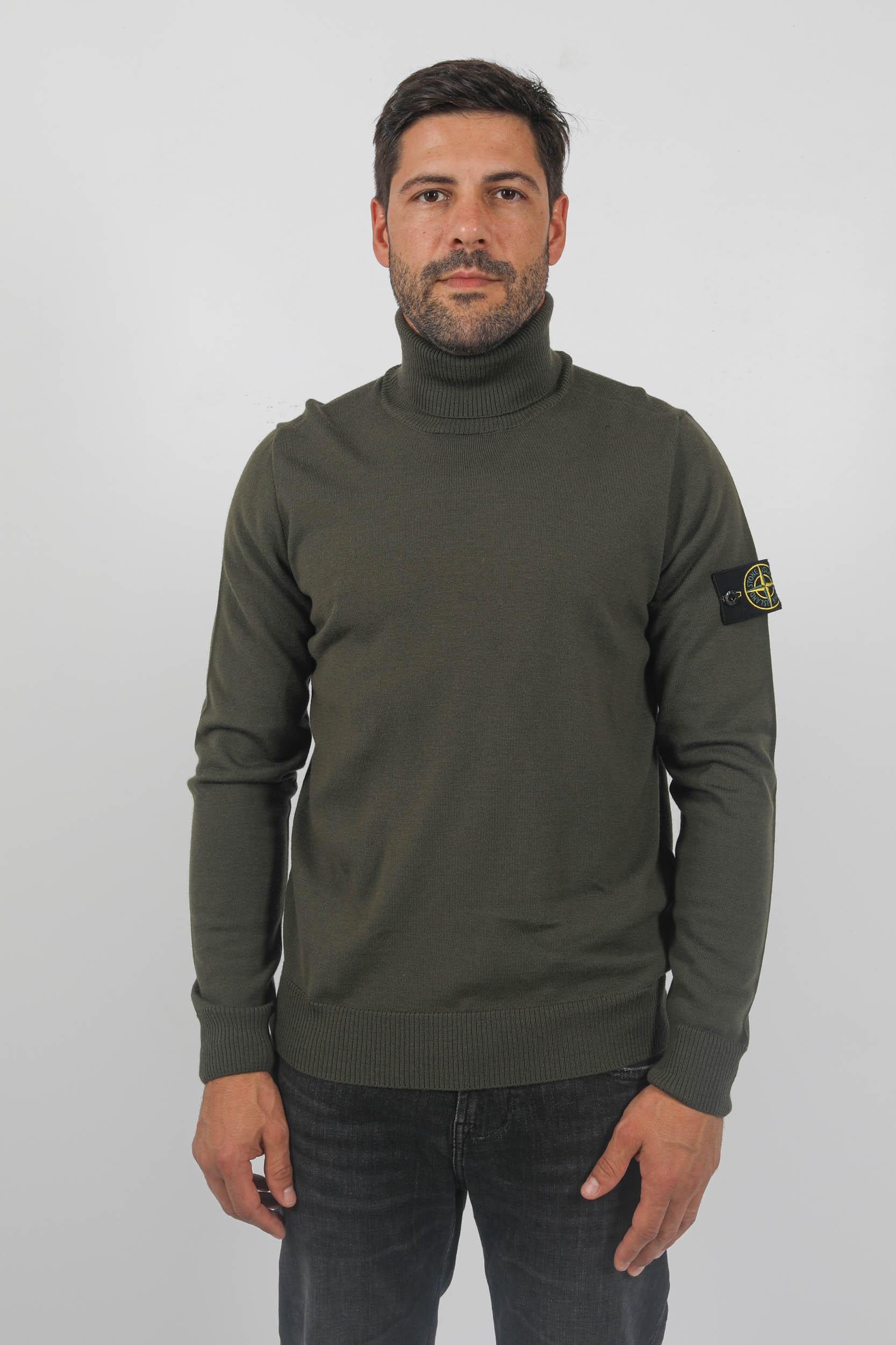  Image du produit PULL COL ROULE MERINOS STONE ISLAND KAKI 7915525C4-V0058 - 3
