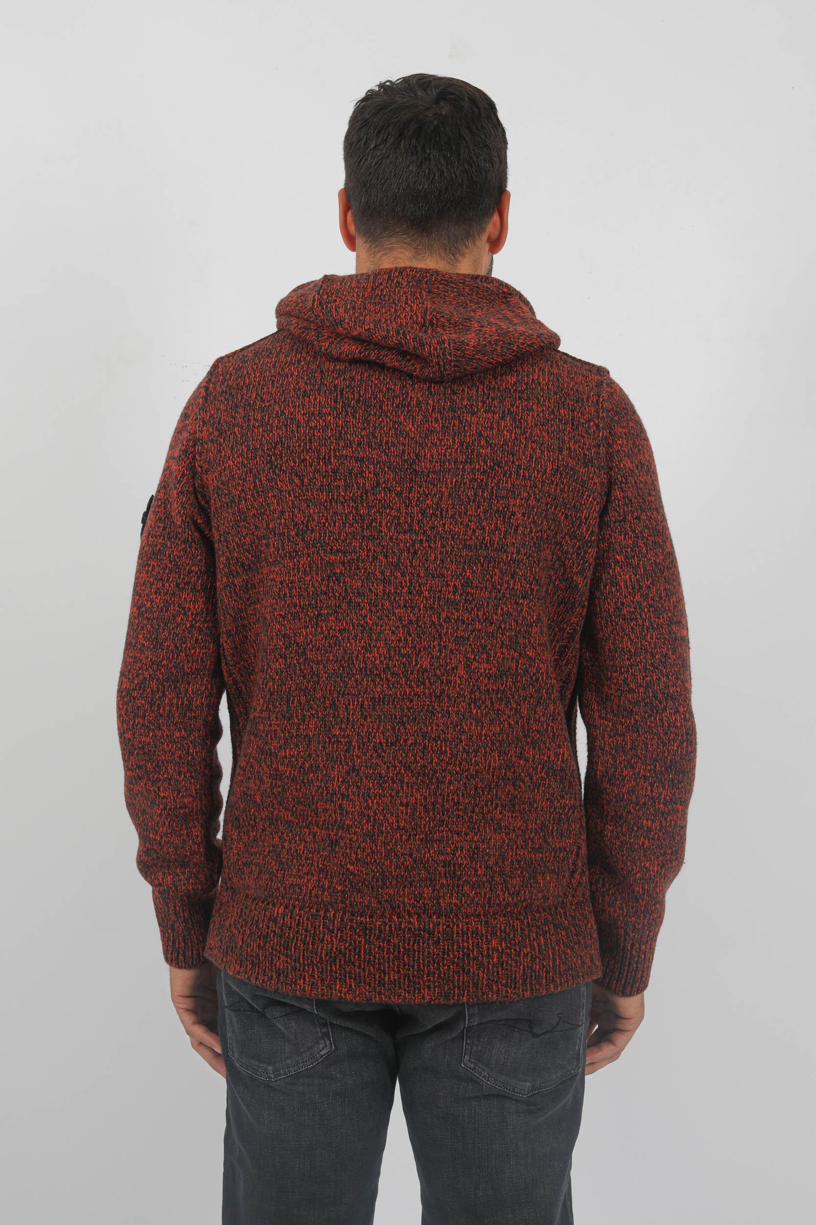  Image du produit PULL STONE ISLAND LAINE D'AGNEAU ROUGE/NOIR 7915559A4-V0037 - 5