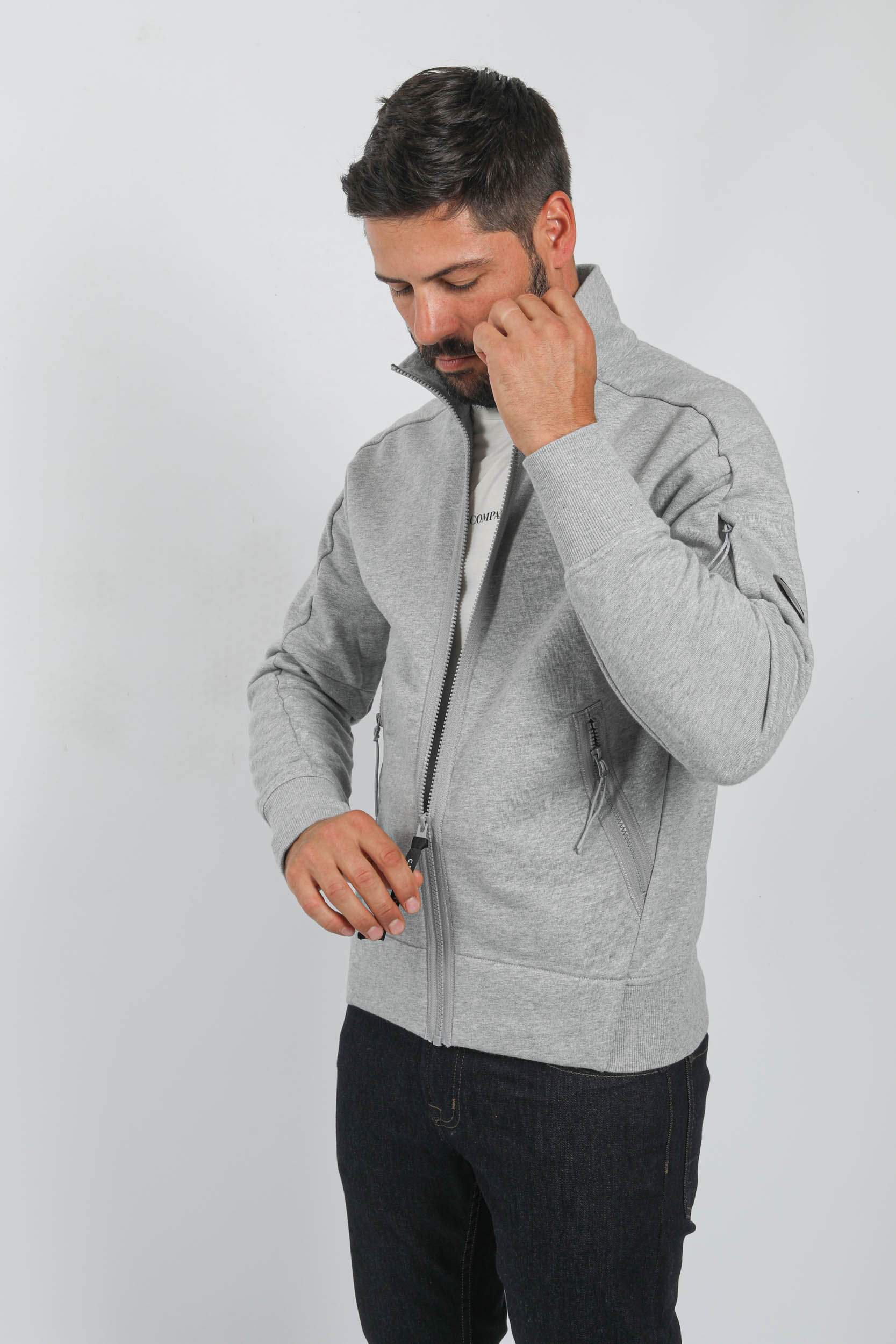 SWEAT C.P COMPANY SANS CAPUCHE ZIPPE S061A-M93