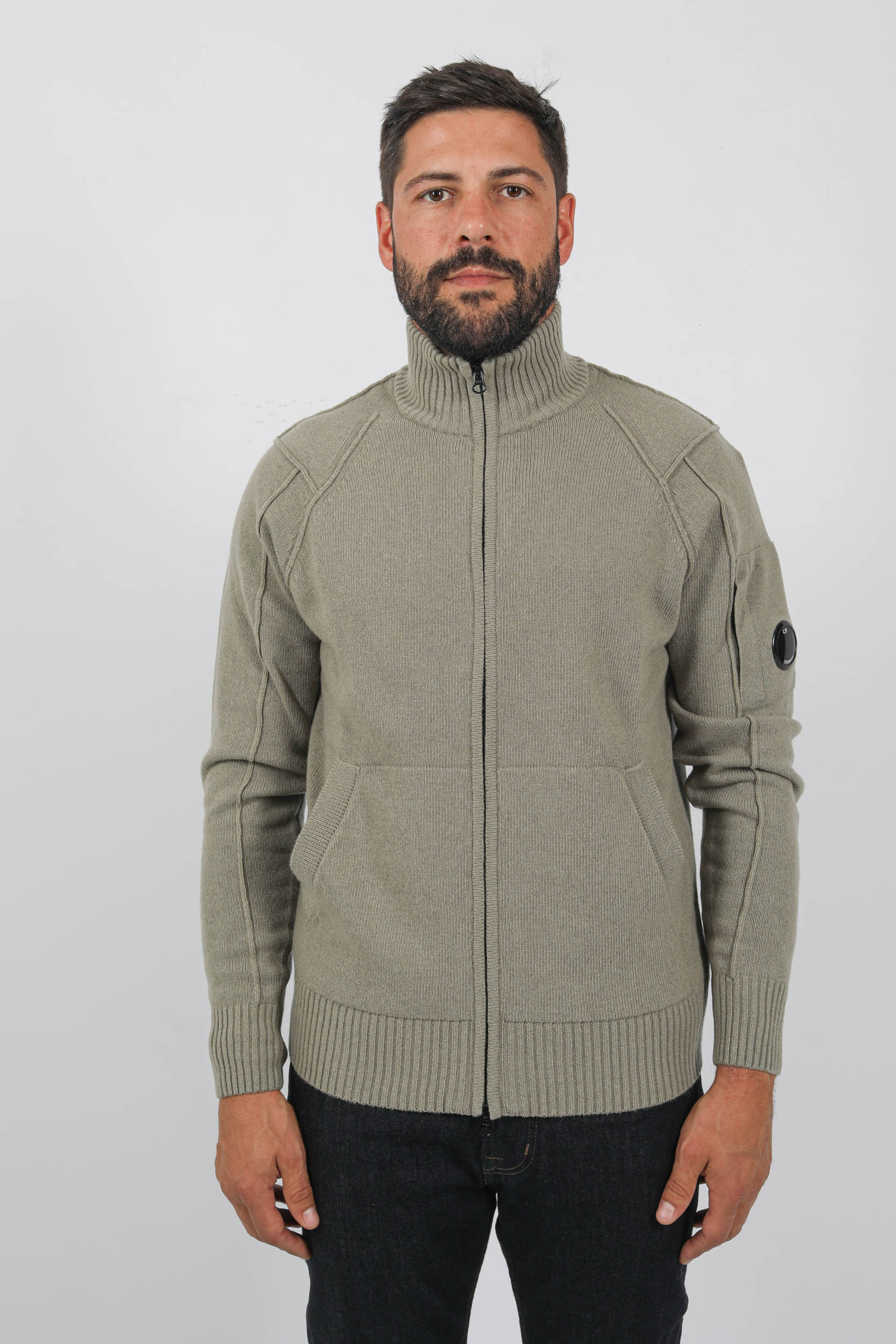  Image du produit PULL C.P COMPANY ZIPPE LAINE BEIGE N402A-335 - 3