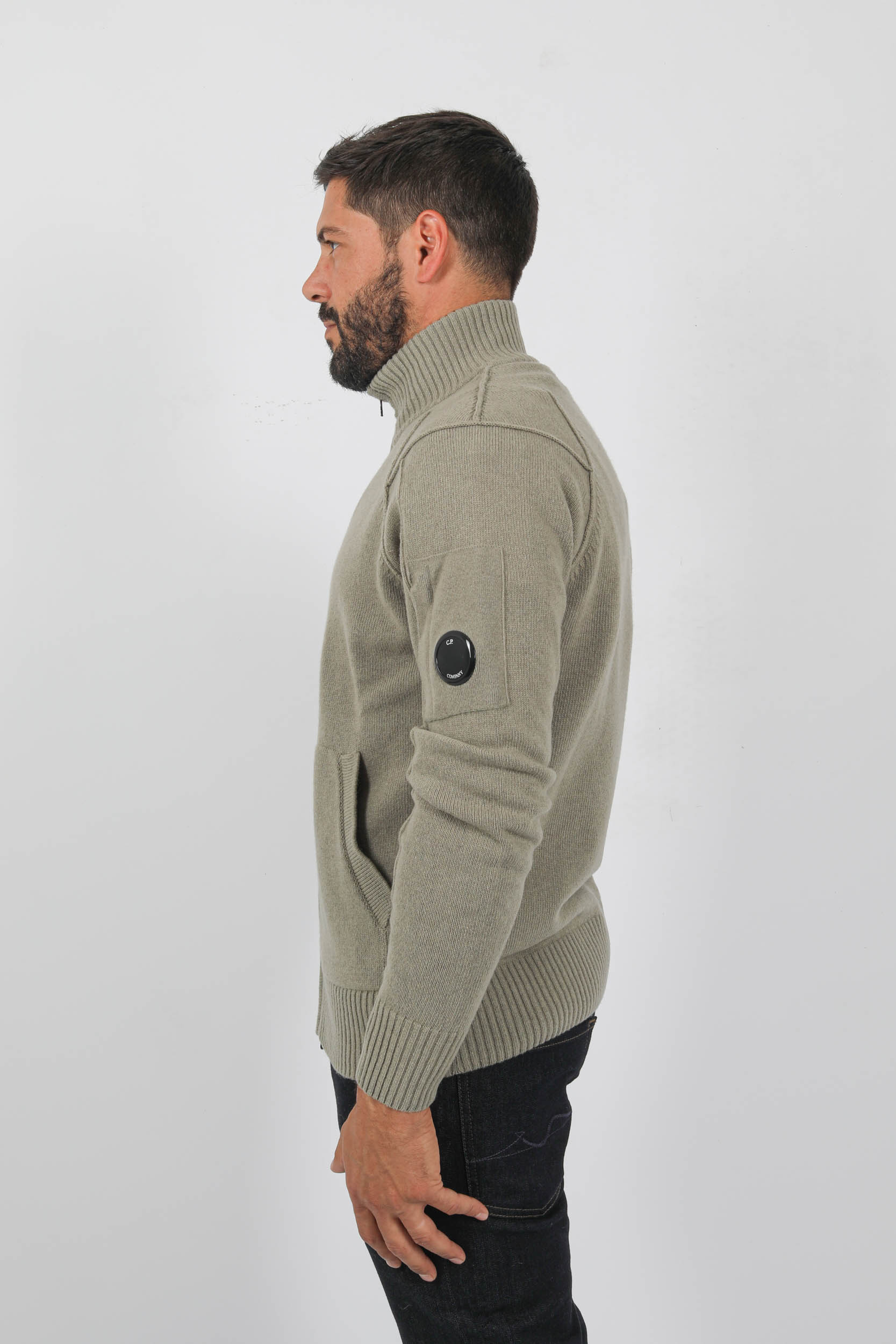  Image du produit PULL C.P COMPANY ZIPPE LAINE BEIGE N402A-335 - 4