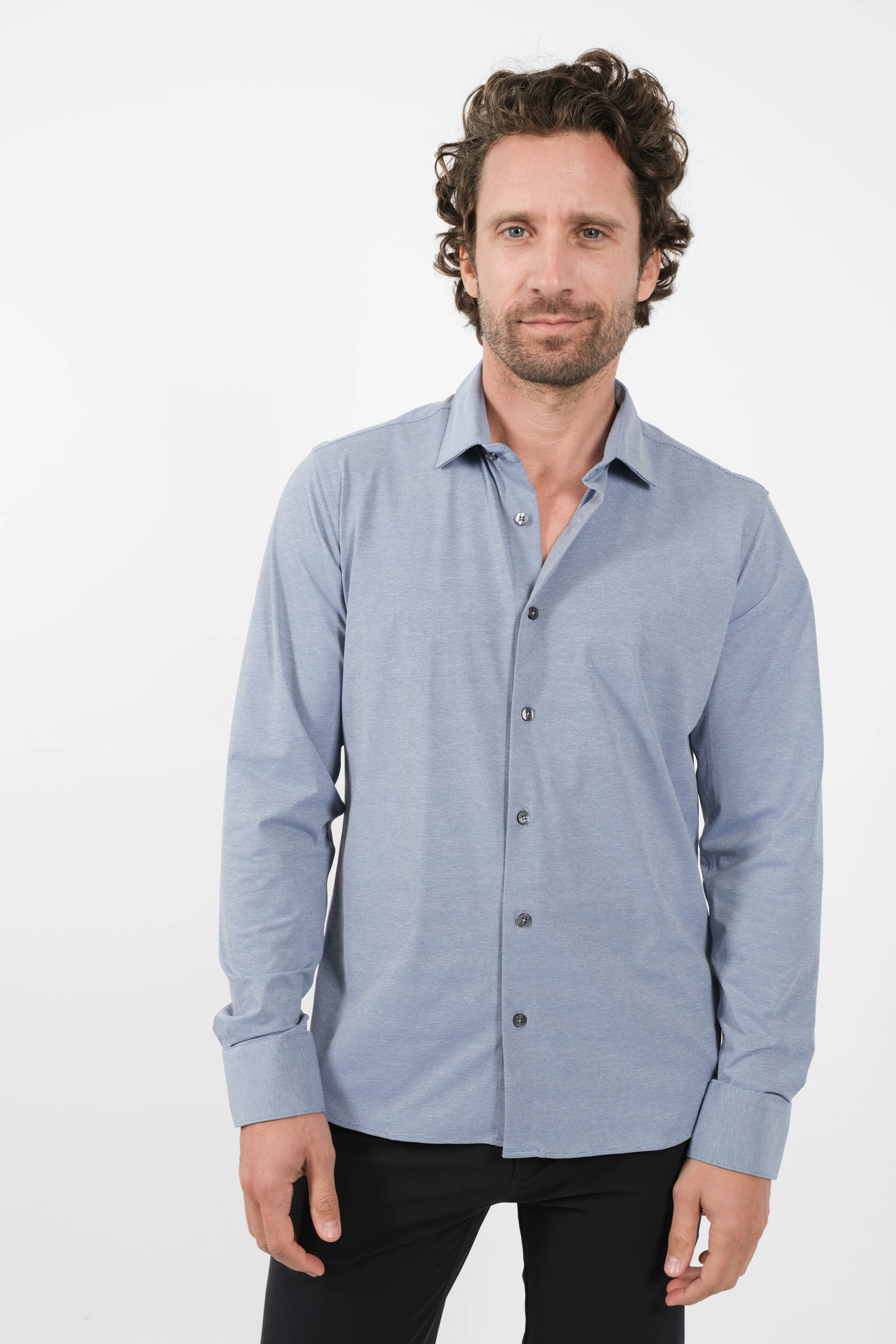 CHEMISE RRD BLEU RAYE W23253-V07