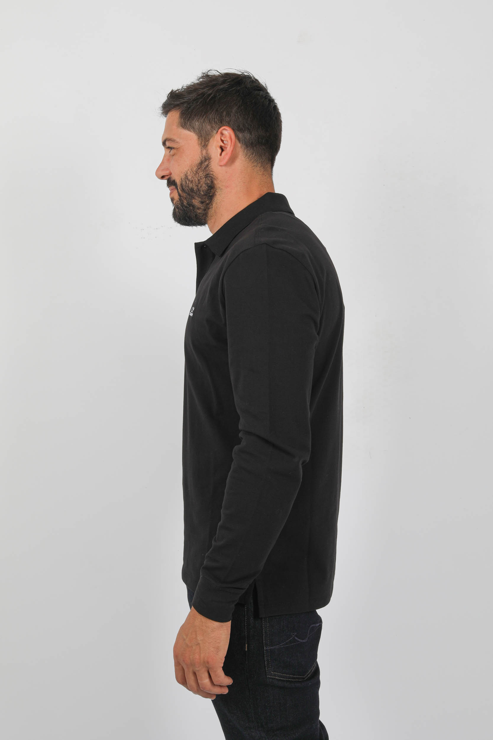 POLO MANCHES LONGUES C.P COMPANY NOIR L100A-999