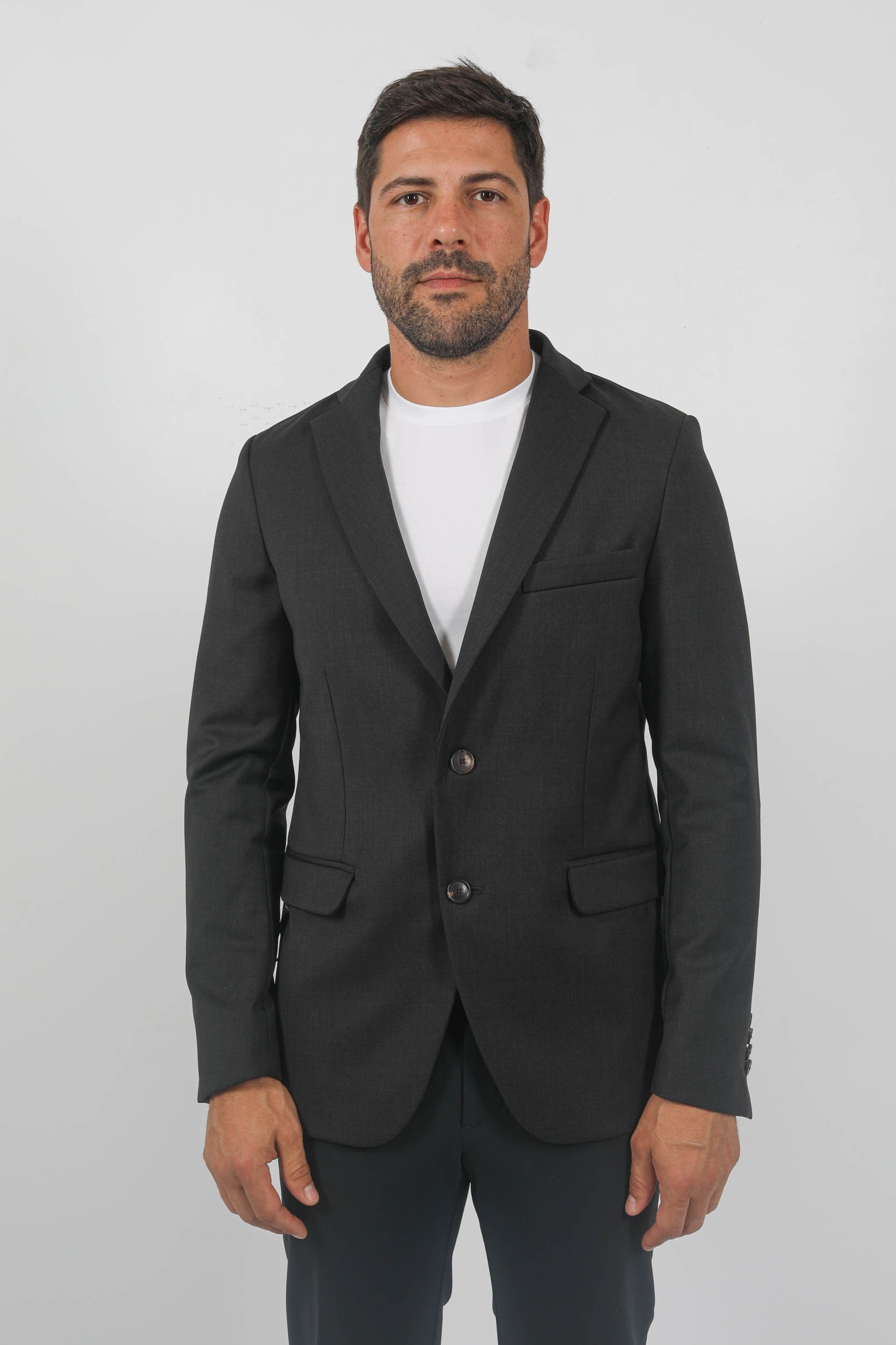  Image du produit VESTE BLAZER RRD LAINE FROIDE ANTHRACITE W23102-11 - 3
