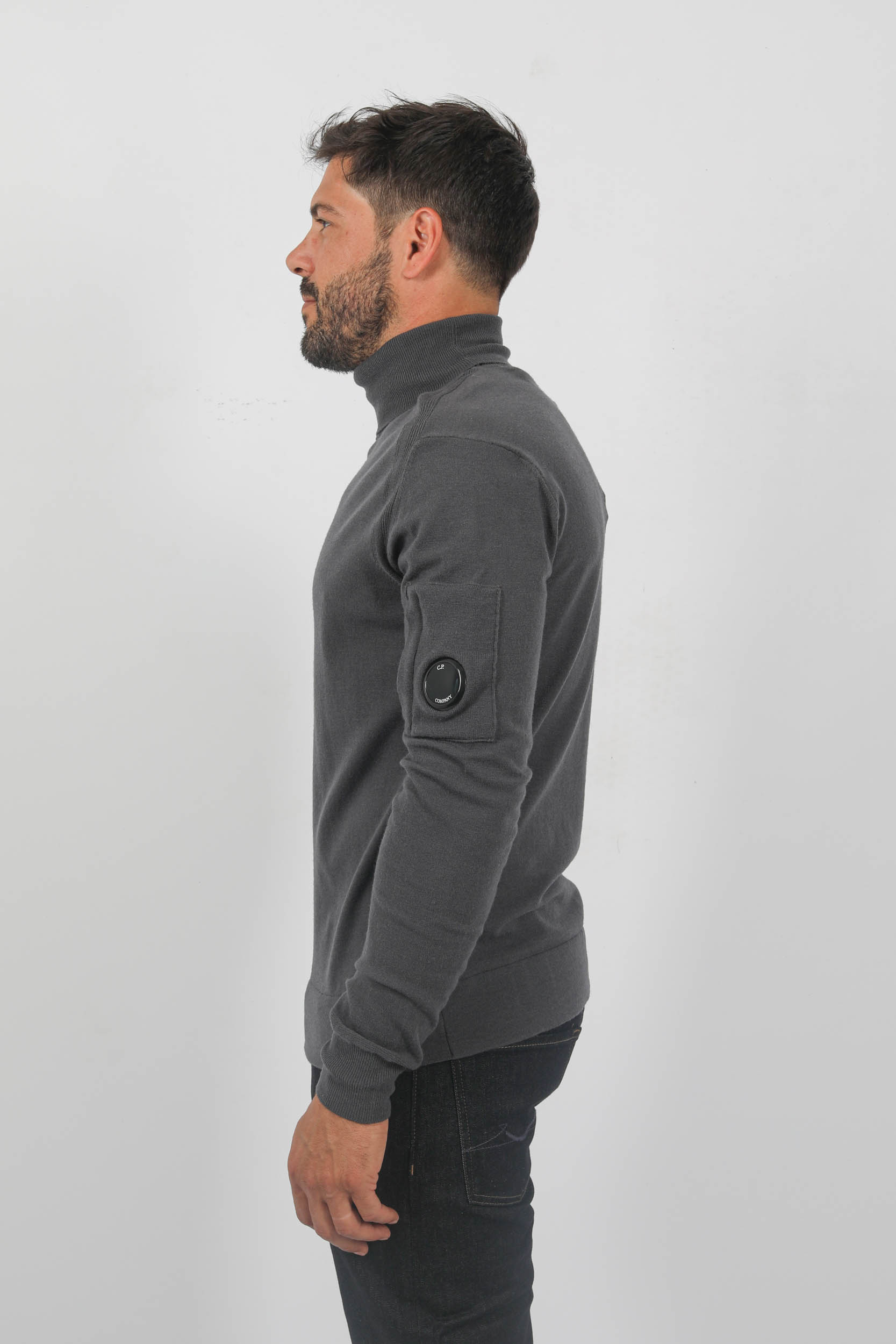  Image du produit PULL C.P COMPANY COL ROULE ANTHRACITE N076A-985 - 4