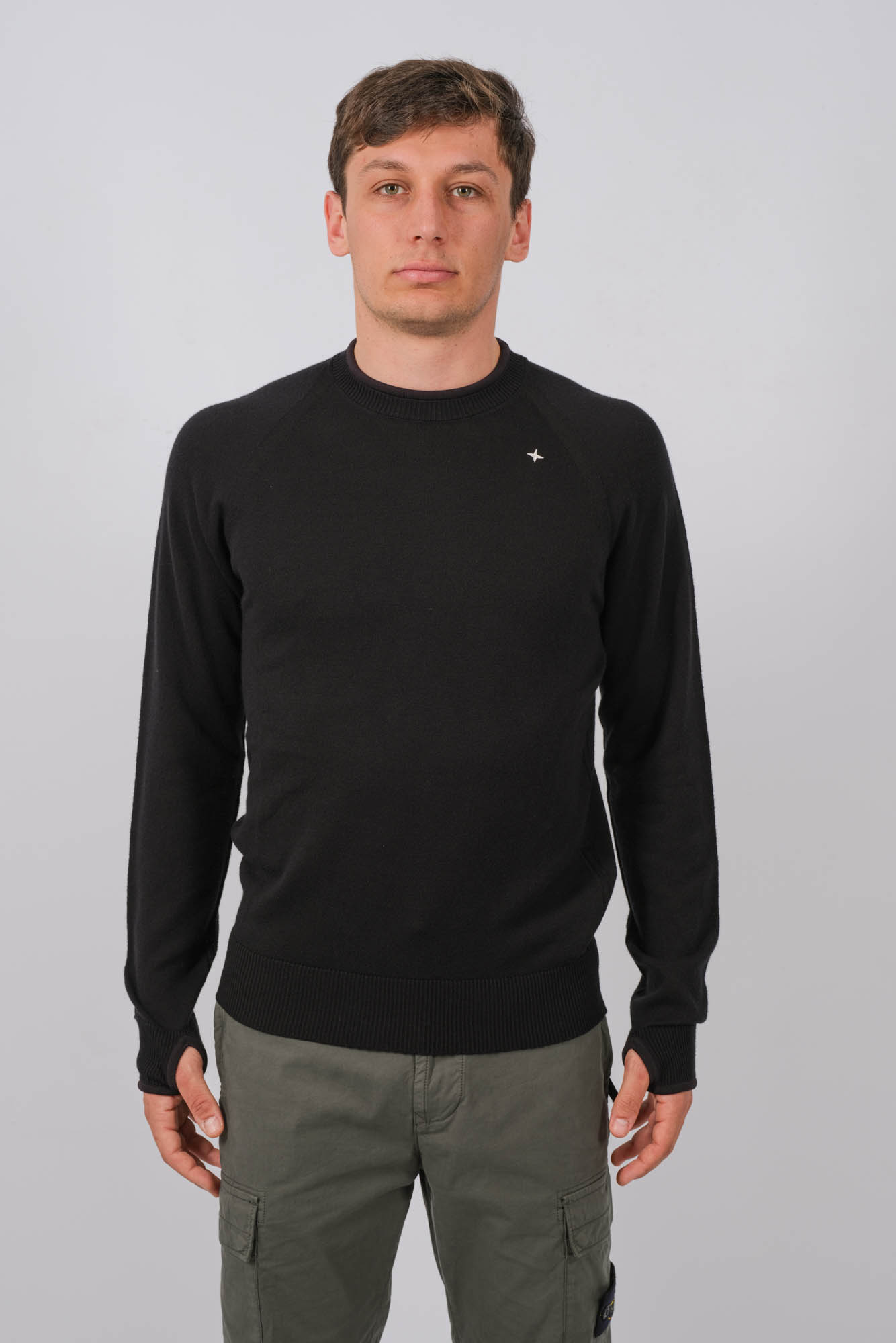  Image du produit PULL COL ROND STONE ISLAND STELLINA NOIR 8015549GA-V0029 - 3