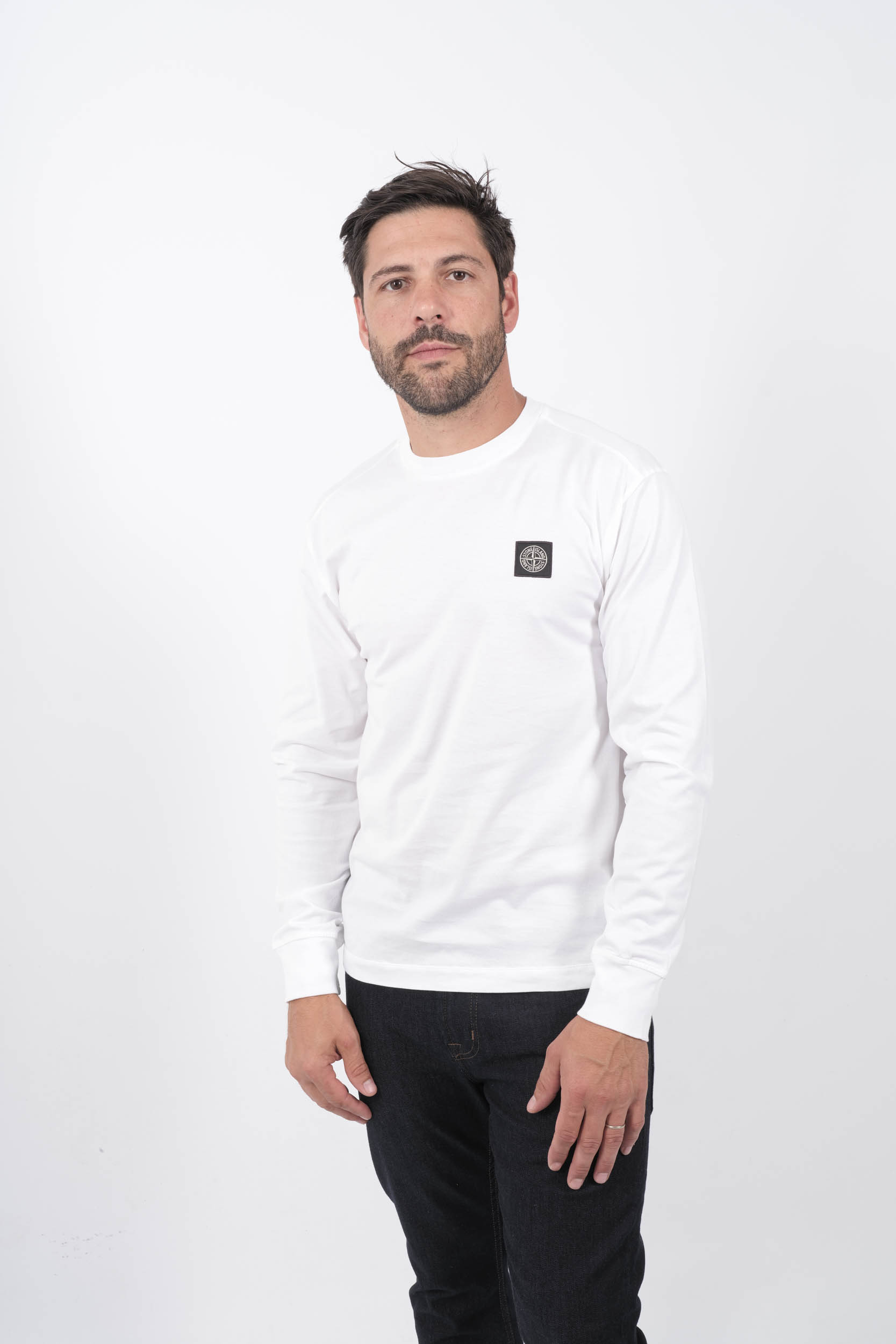 Image du produit T-SHIRT STONE ISLAND BLANC MANCHES LONGUES 811522713-V0001