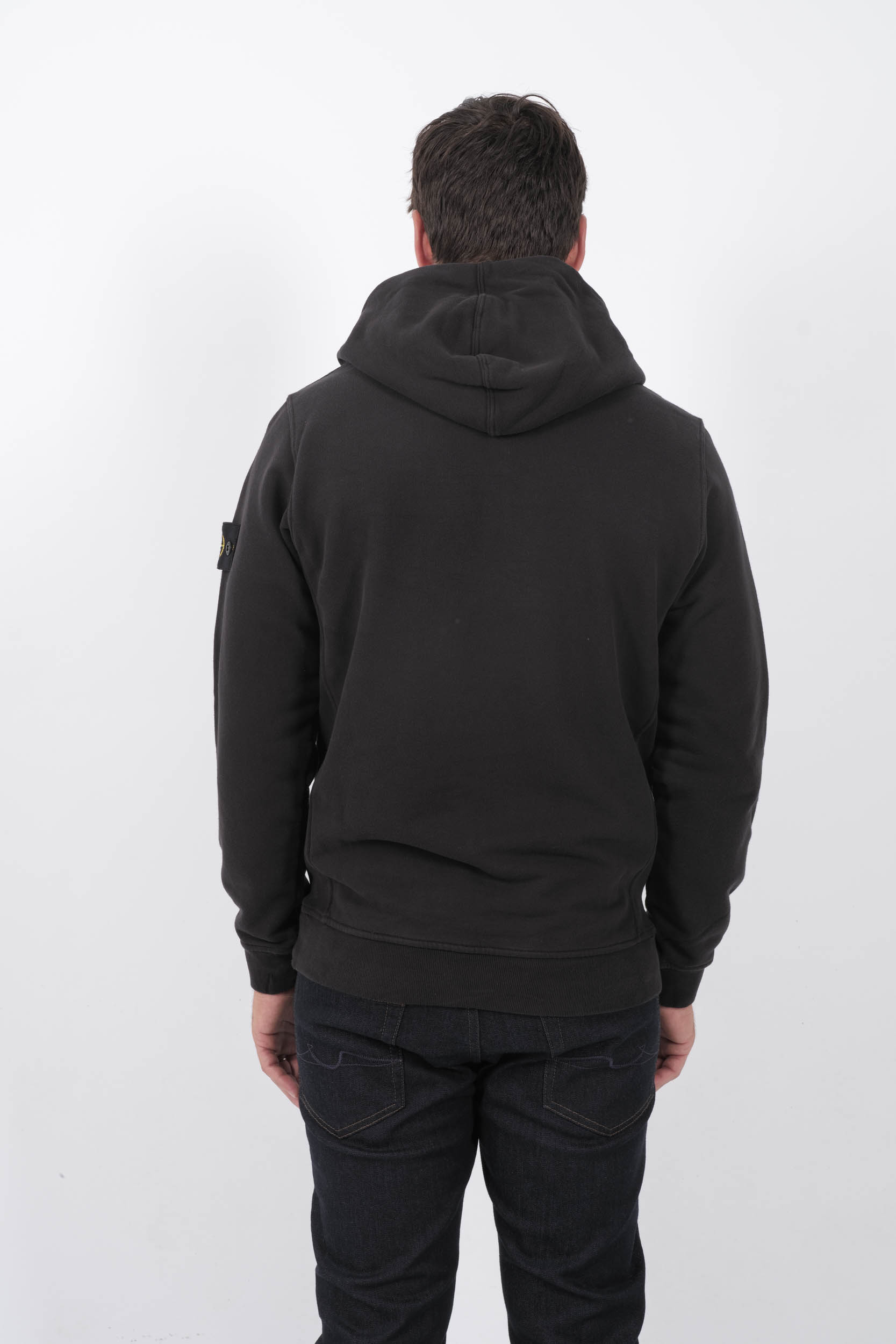 SWEAT A CAPUCHE STONE ISLAND NOIR 811560820-V0029