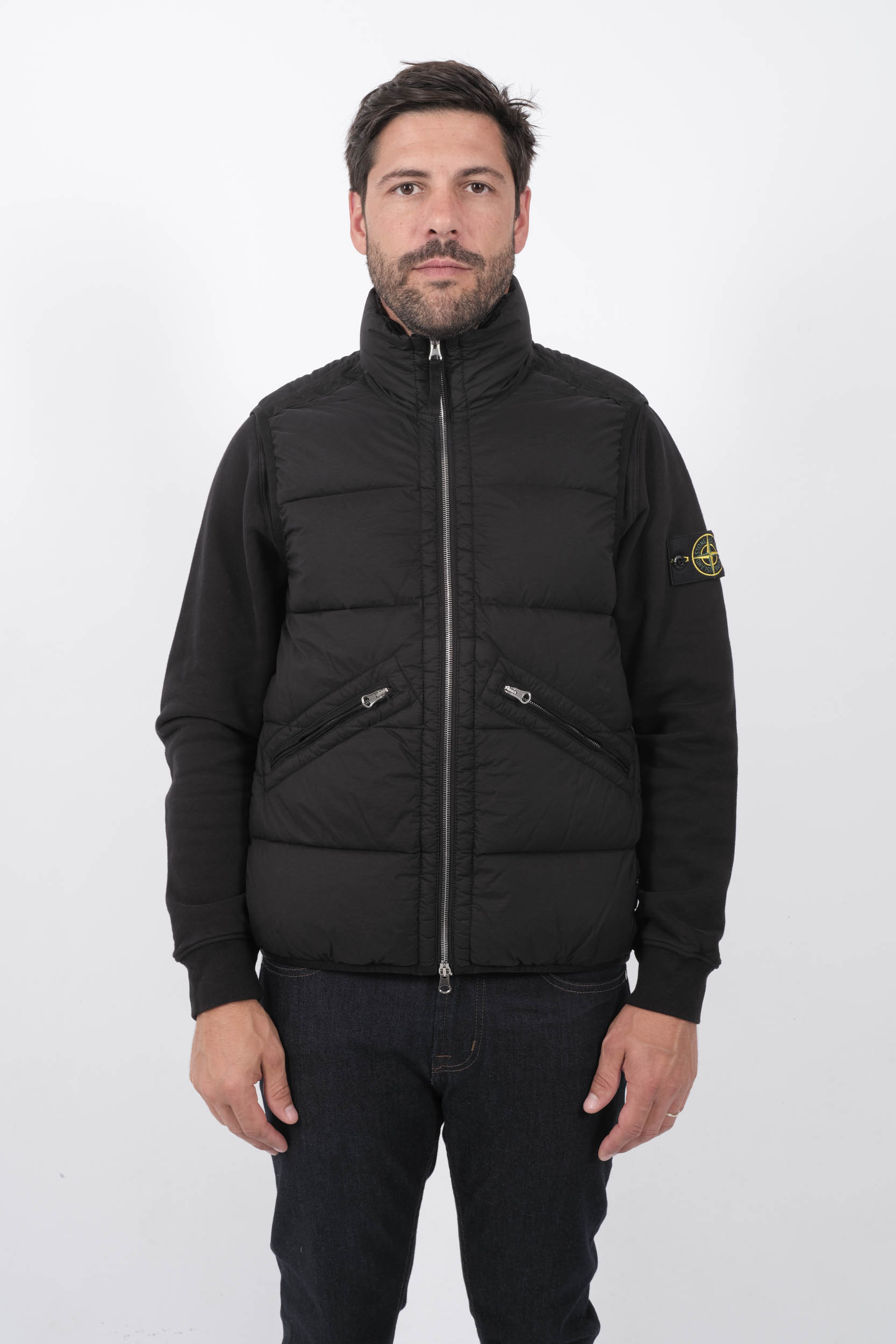 Doudoune stone island noir best sale