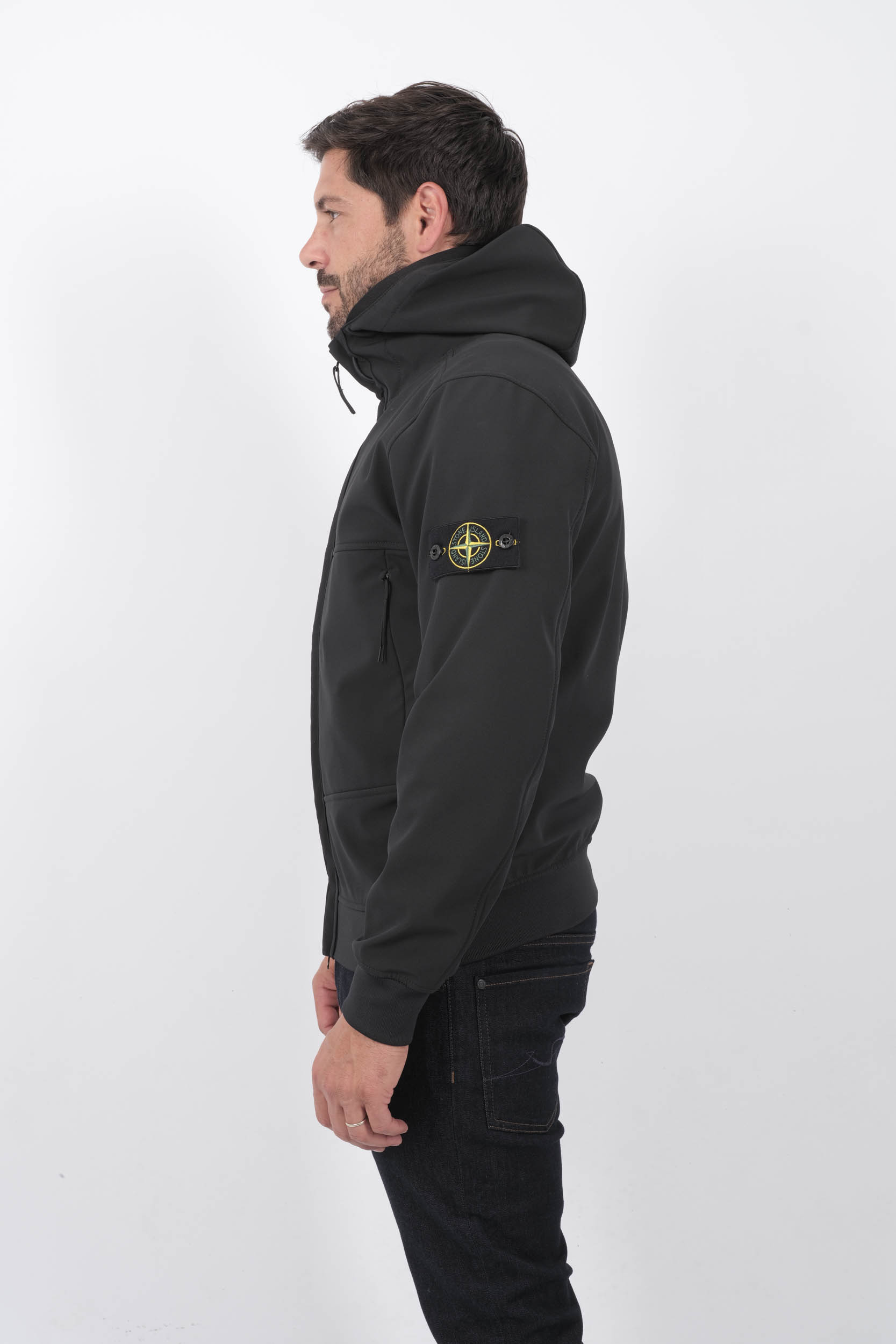 SOFT SHELL STONE ISLAND NOIR 8115Q0322-V0029