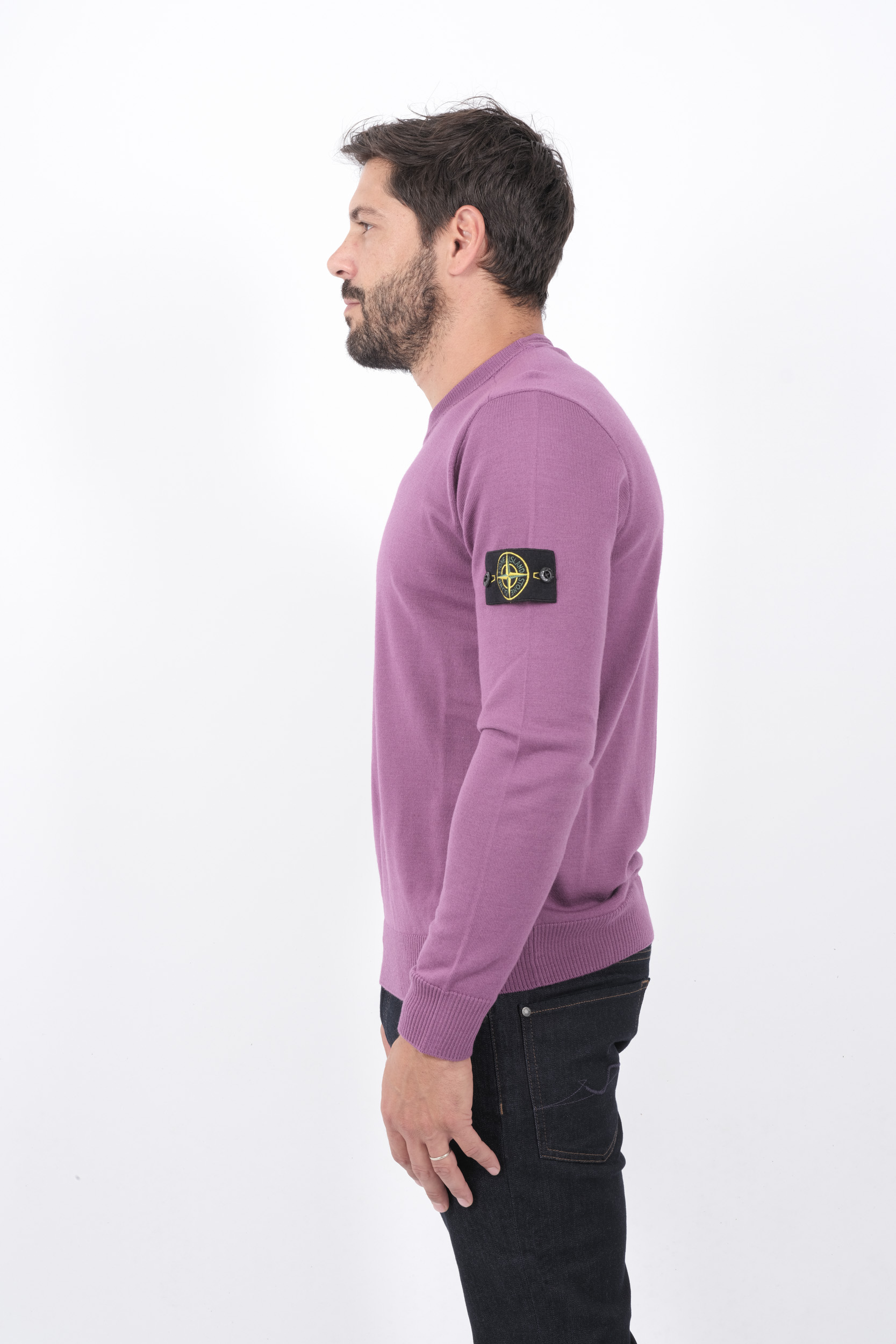  Image du produit PULL STONE ISLAND MAUVE 8115510C4-V0086 - 4