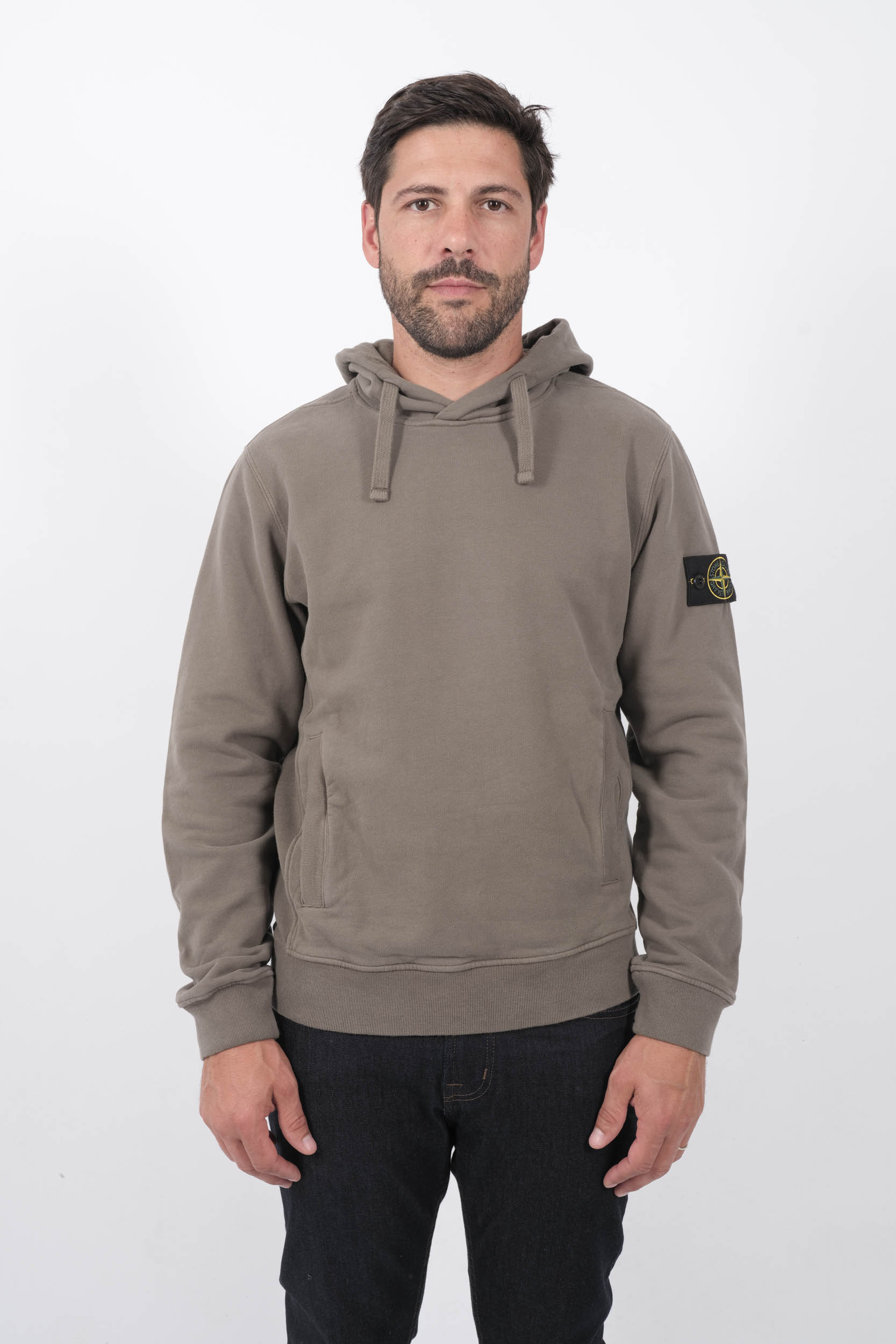 SWEAT A CAPUCHE STONE ISLAND MARRON 811560820-V0075