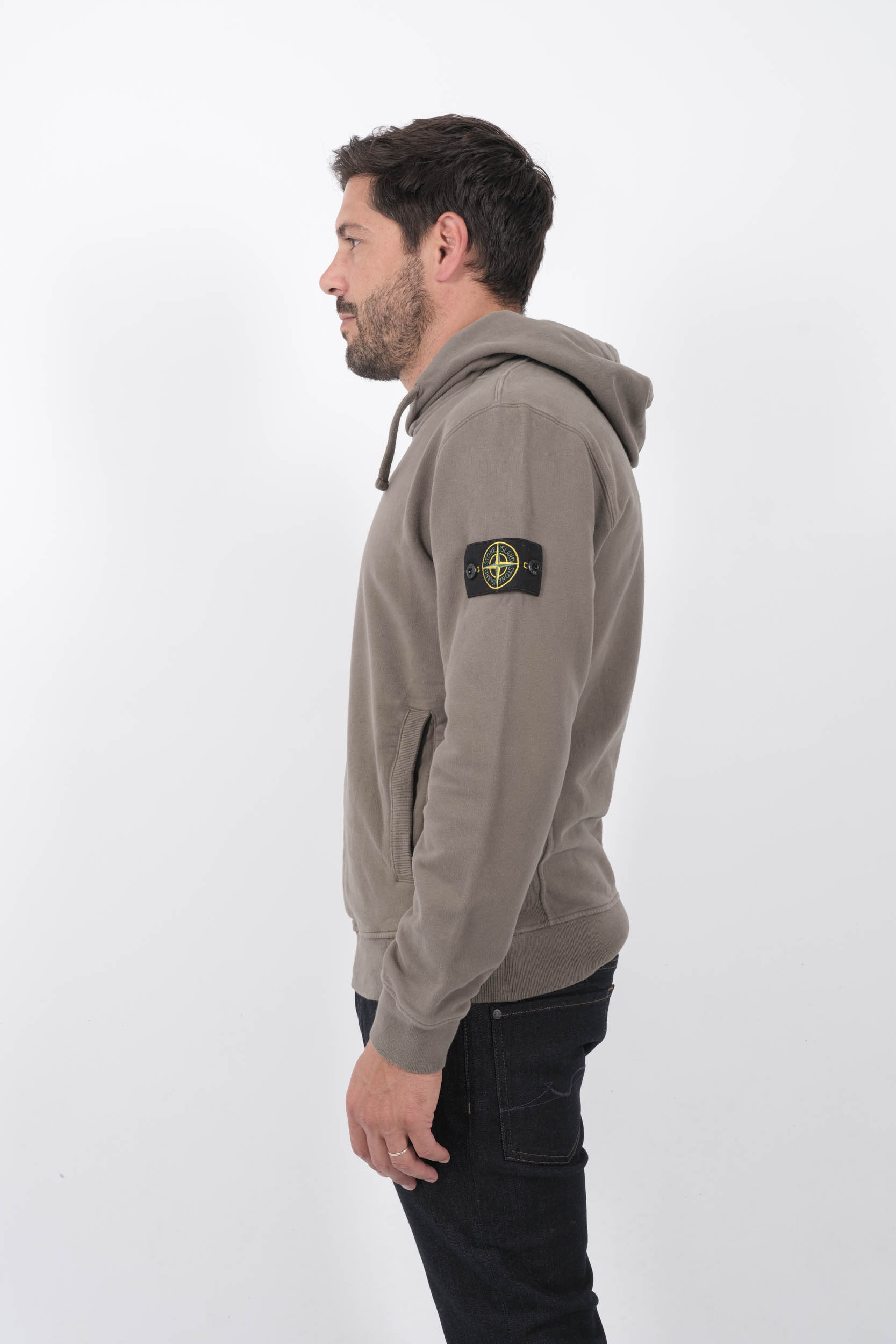 SWEAT A CAPUCHE STONE ISLAND MARRON 811560820-V0075