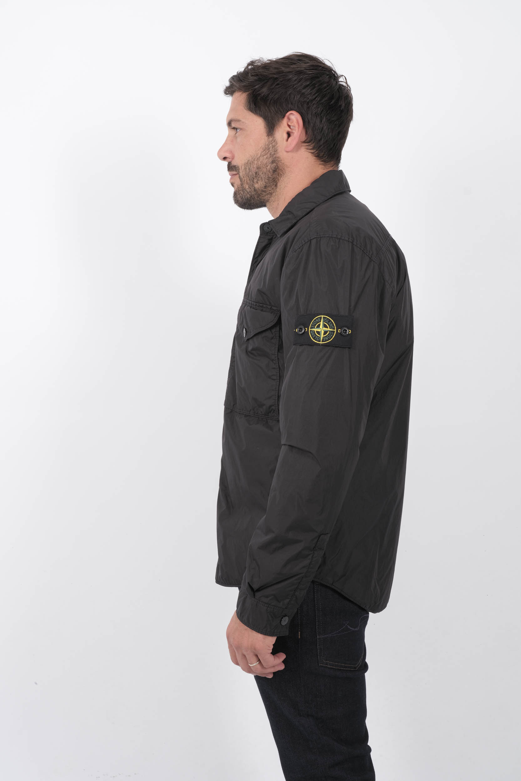  Image du produit BLOUSON SURECHEMISE STONE ISLAND NYLON NOIR 8115Q0123-V0029 - 4