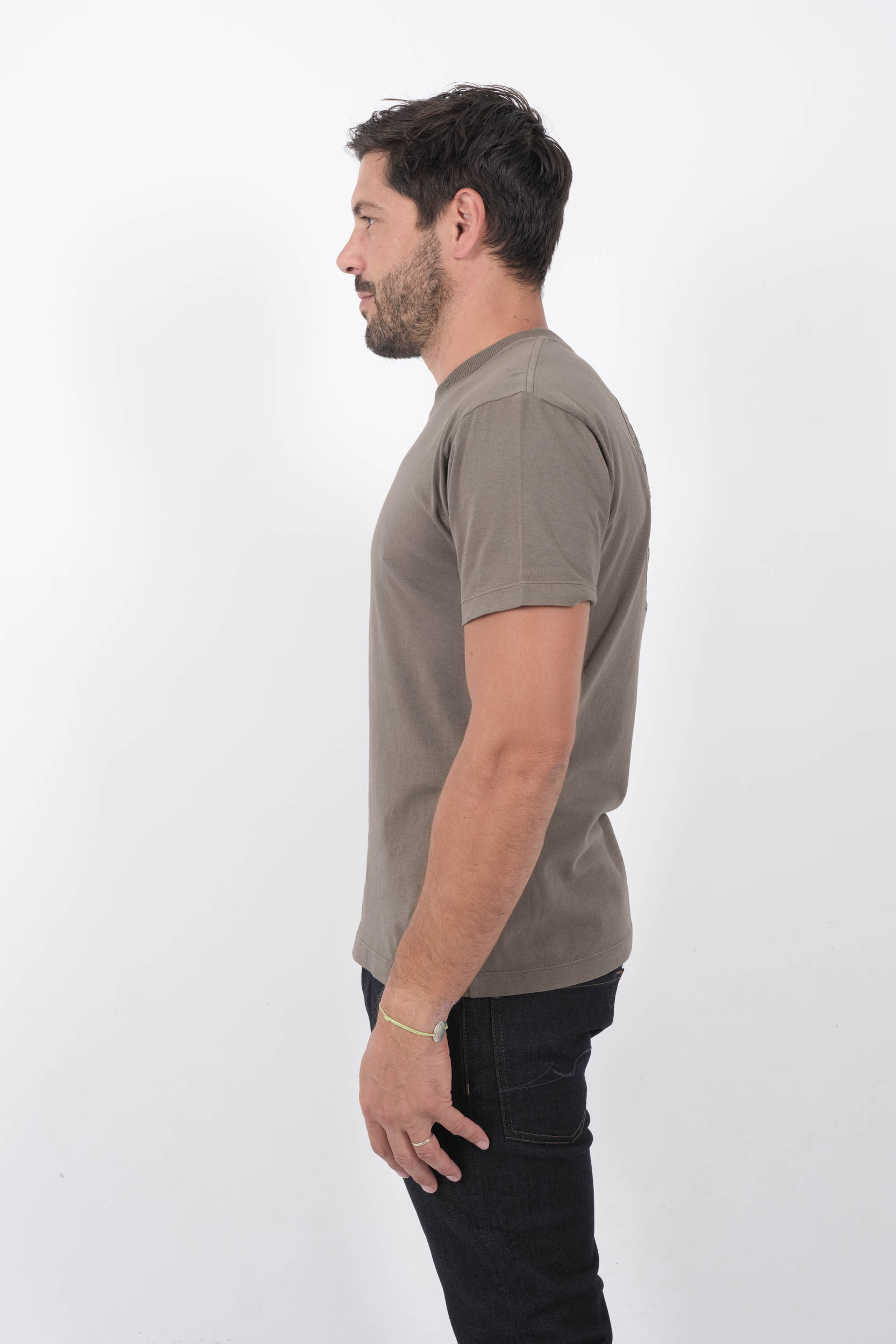 T-SHIRT STONE ISLAND MARRON MOTIF IMPRIME 81152NS81-V0075