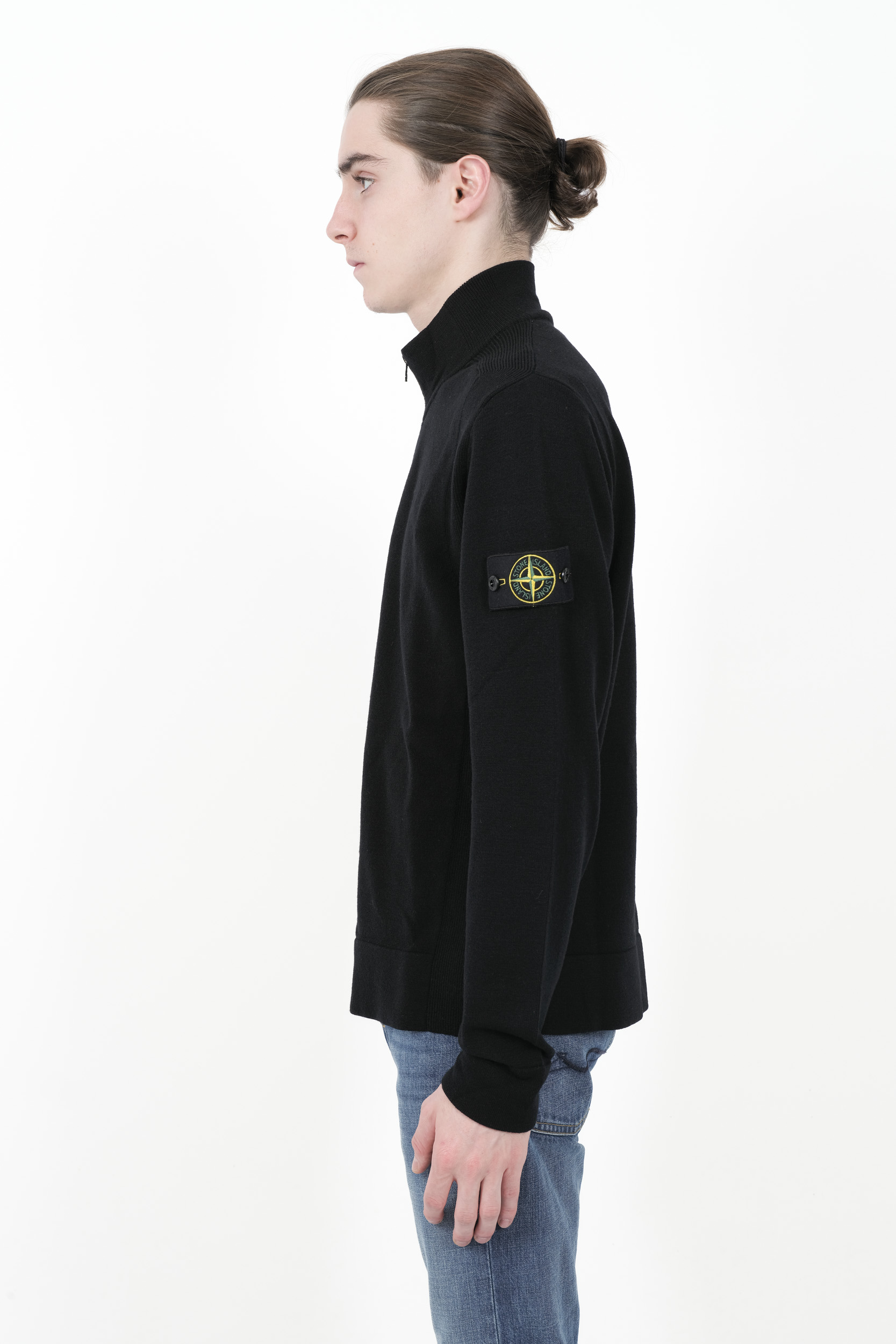  Image du produit PULL STONE ISLAND COL MONTANT DEMI-ZIPPE NOIR 8115521A1-V0029 - 4