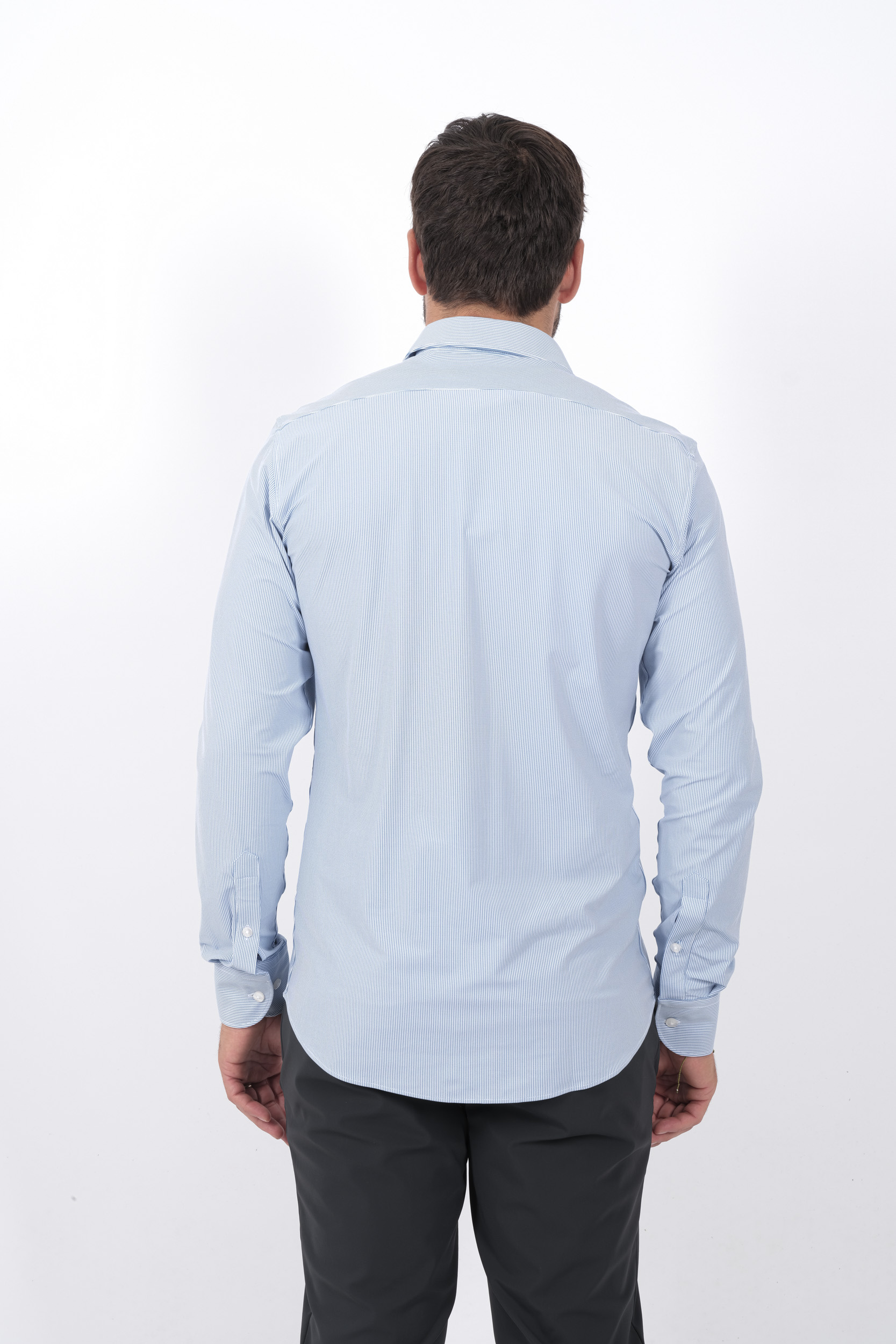 CHEMISE RRD RAYE BLEU W24254-V92