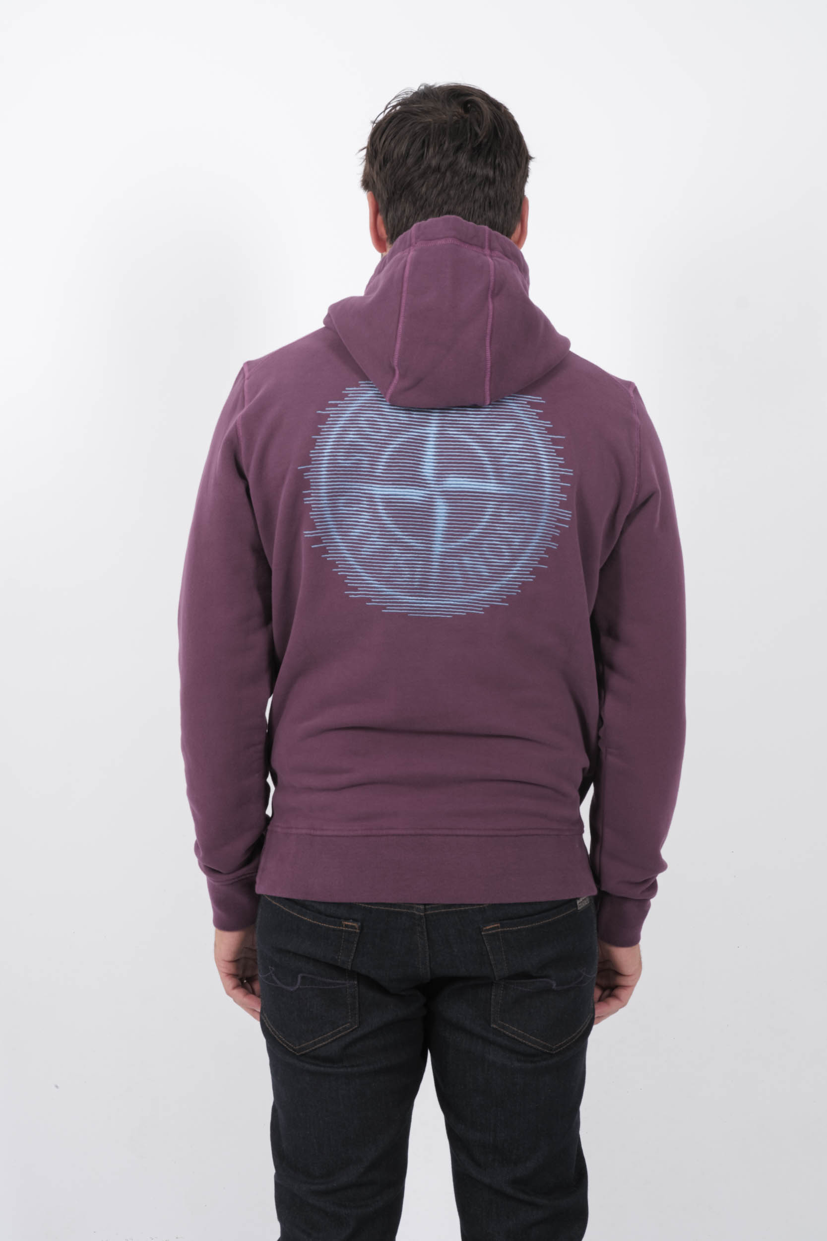 SWEAT A CAPUCHE STONE ISLAND PRUNE LOGO BRODE 811566488-V0011
