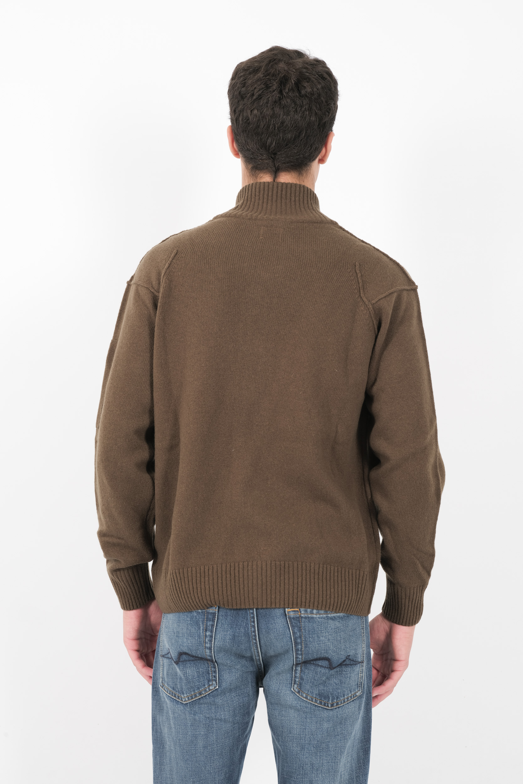  Image du produit GILET C.P COMPANY COL CHEMINE ZIPPE KAKI N143A-683 - 5