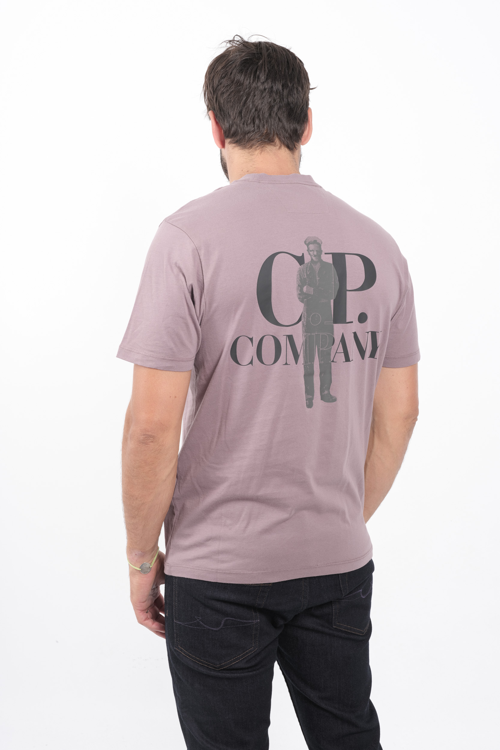 TEE-SHIRT C.P COMPANY IMPRIME DOS LAVANDE S167A-735