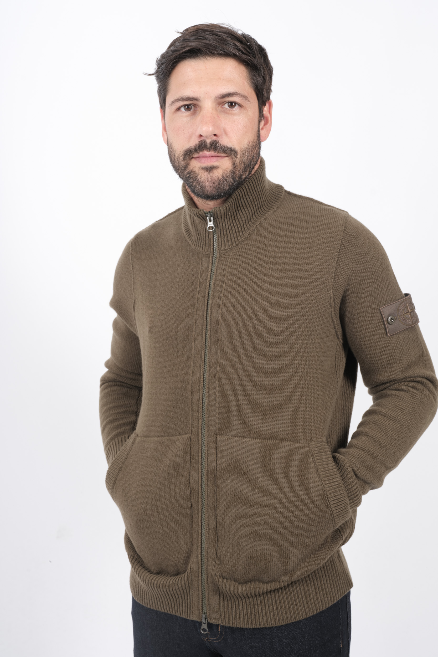 GILET STONE ISLAND KAKI GHOST 8115572FA-V0054