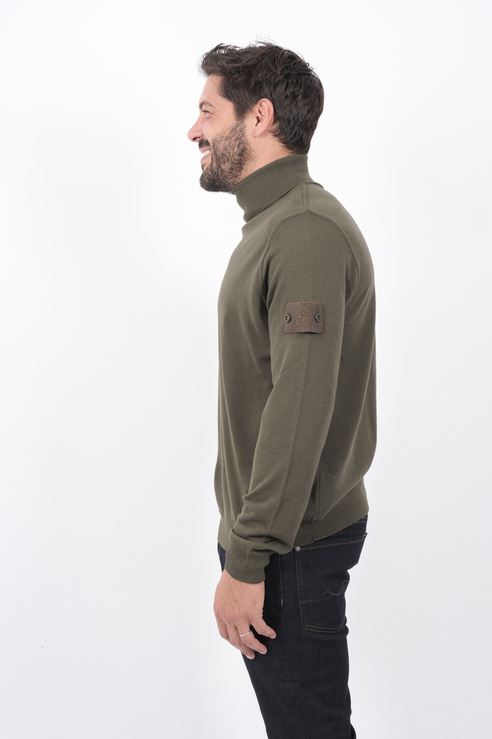  Image du produit PULL STONE ISLAND COL ROULE KAKI 8115565FC-V0054 - 4