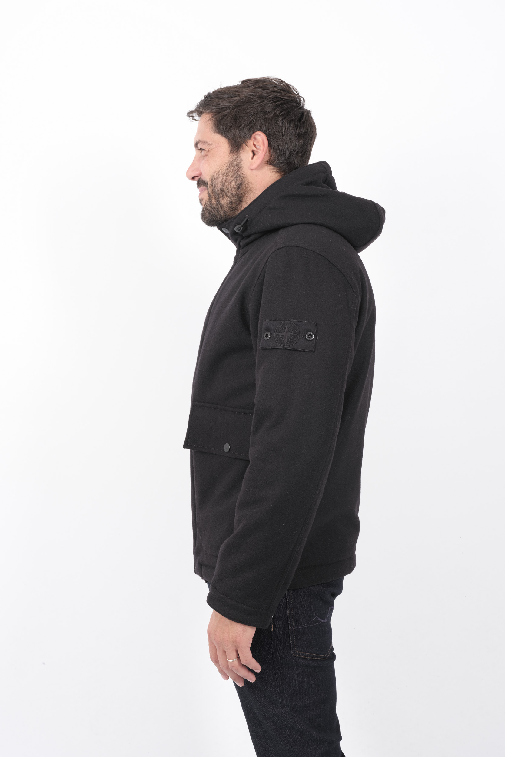  Image du produit DUFFLE-COAT STONE ISLAND GHOST LAINE NOIR 8115454F4-V0029 - 4