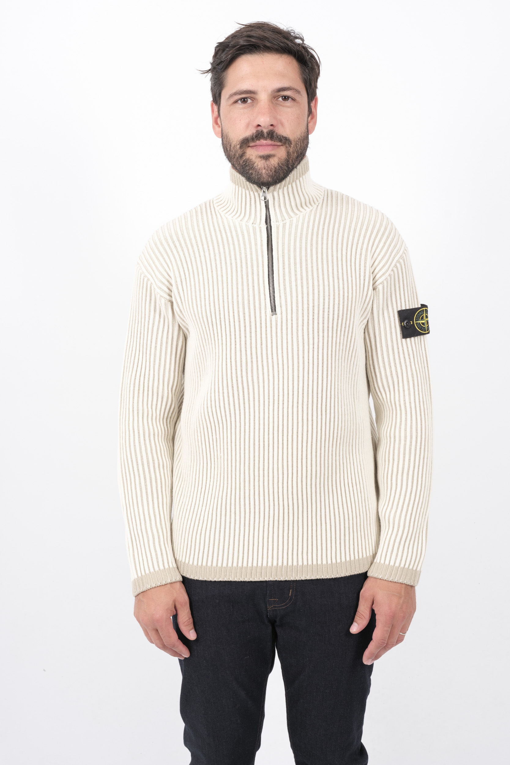 PULL STONE ISLAND COL ZIPPE BEIGE 8115516C1-V0099