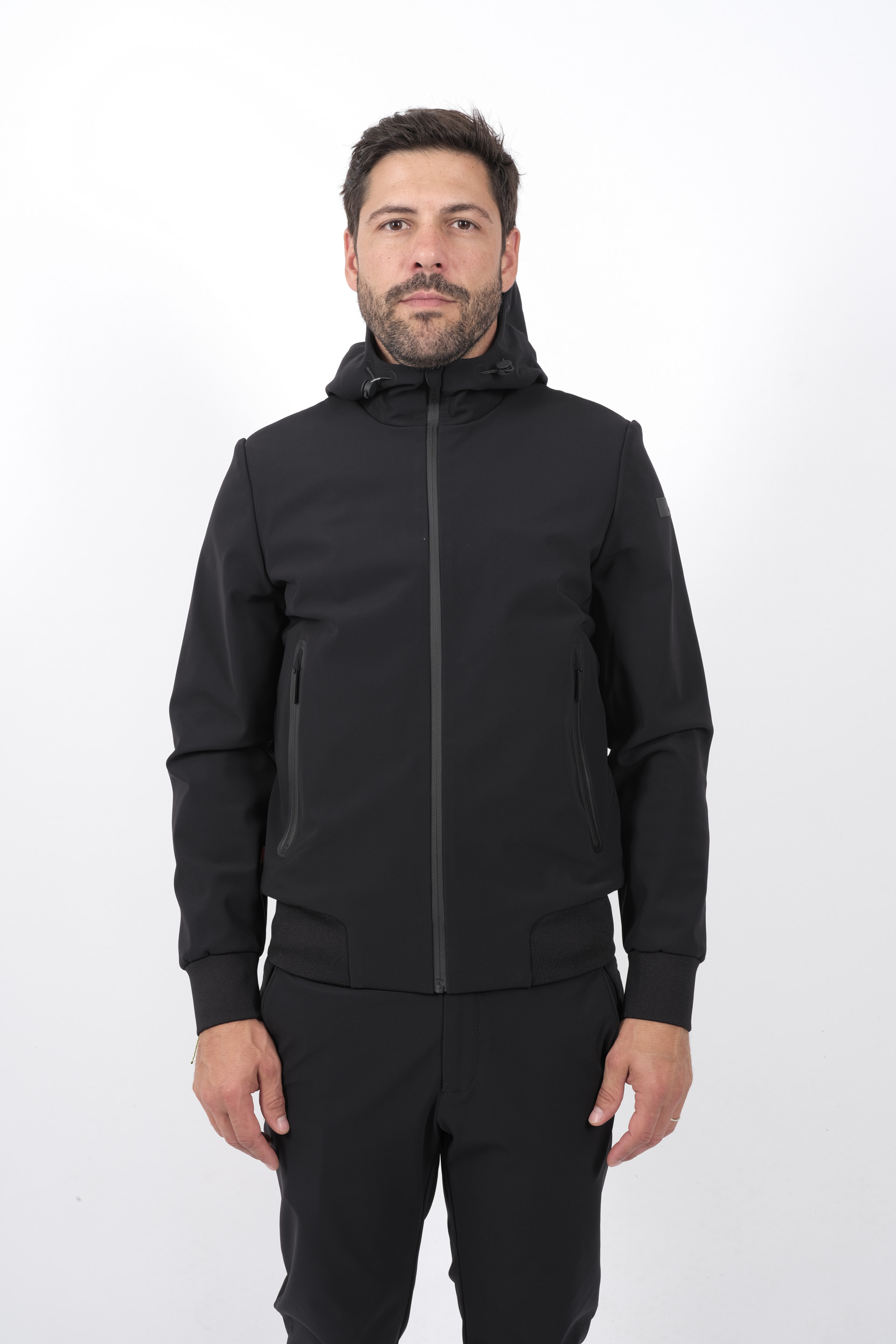 BLOUSON RRD NEOPRENE A CAPUCHE NOIR W24044-10