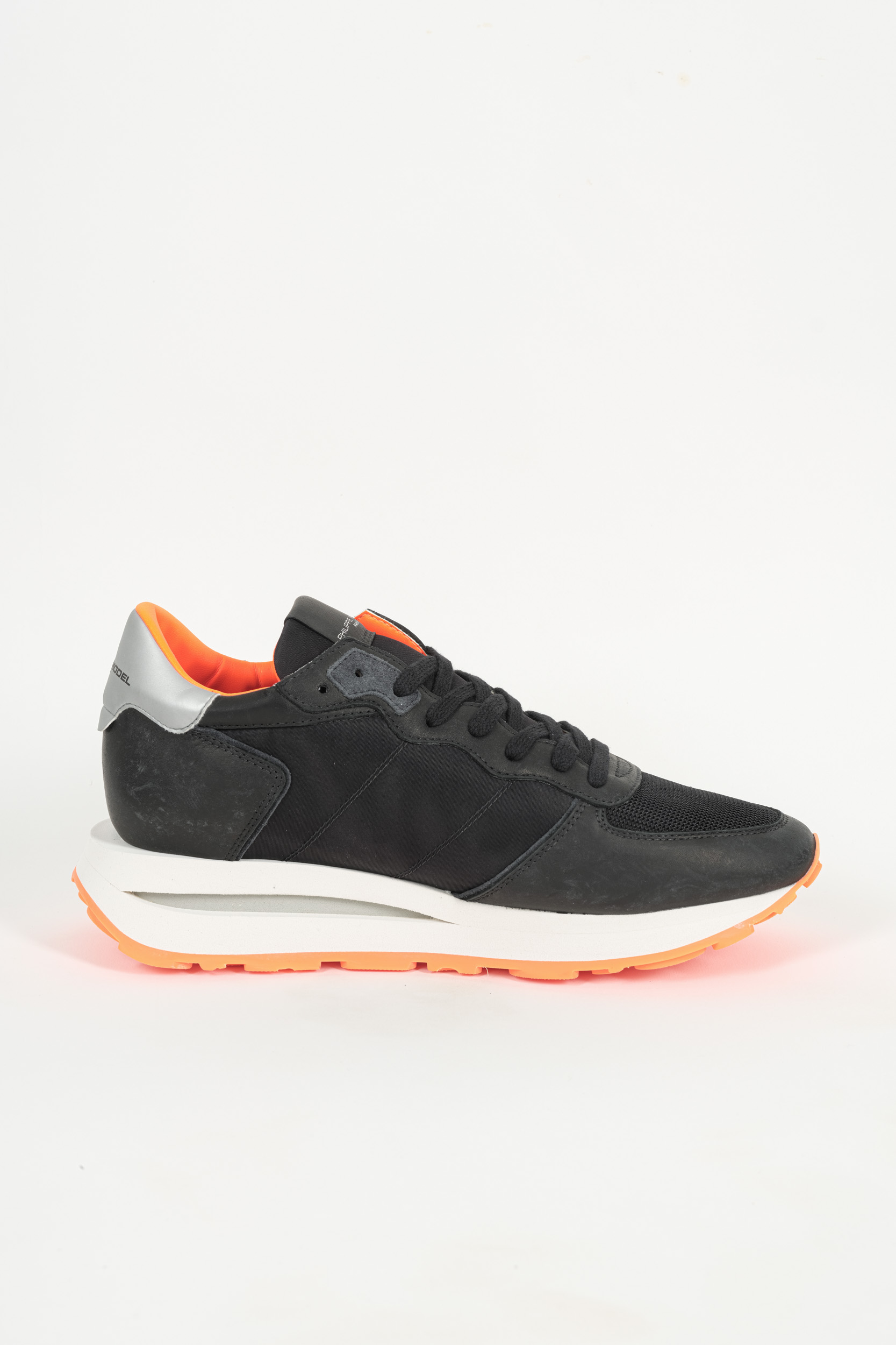 BASKETS PHILIPPE MODEL TROPEZ NOIR / ORANGE TKLU-WNV4