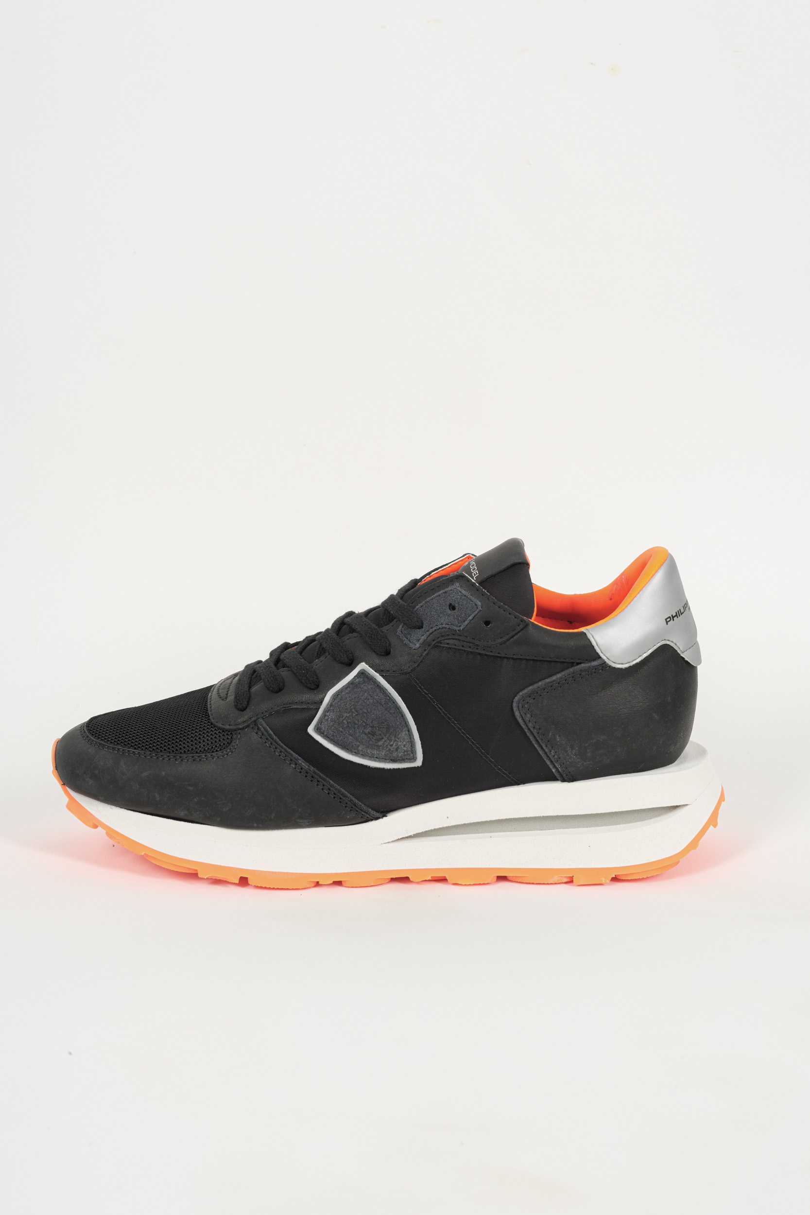 BASKETS PHILIPPE MODEL TROPEZ NOIR / ORANGE TKLU-WNV4