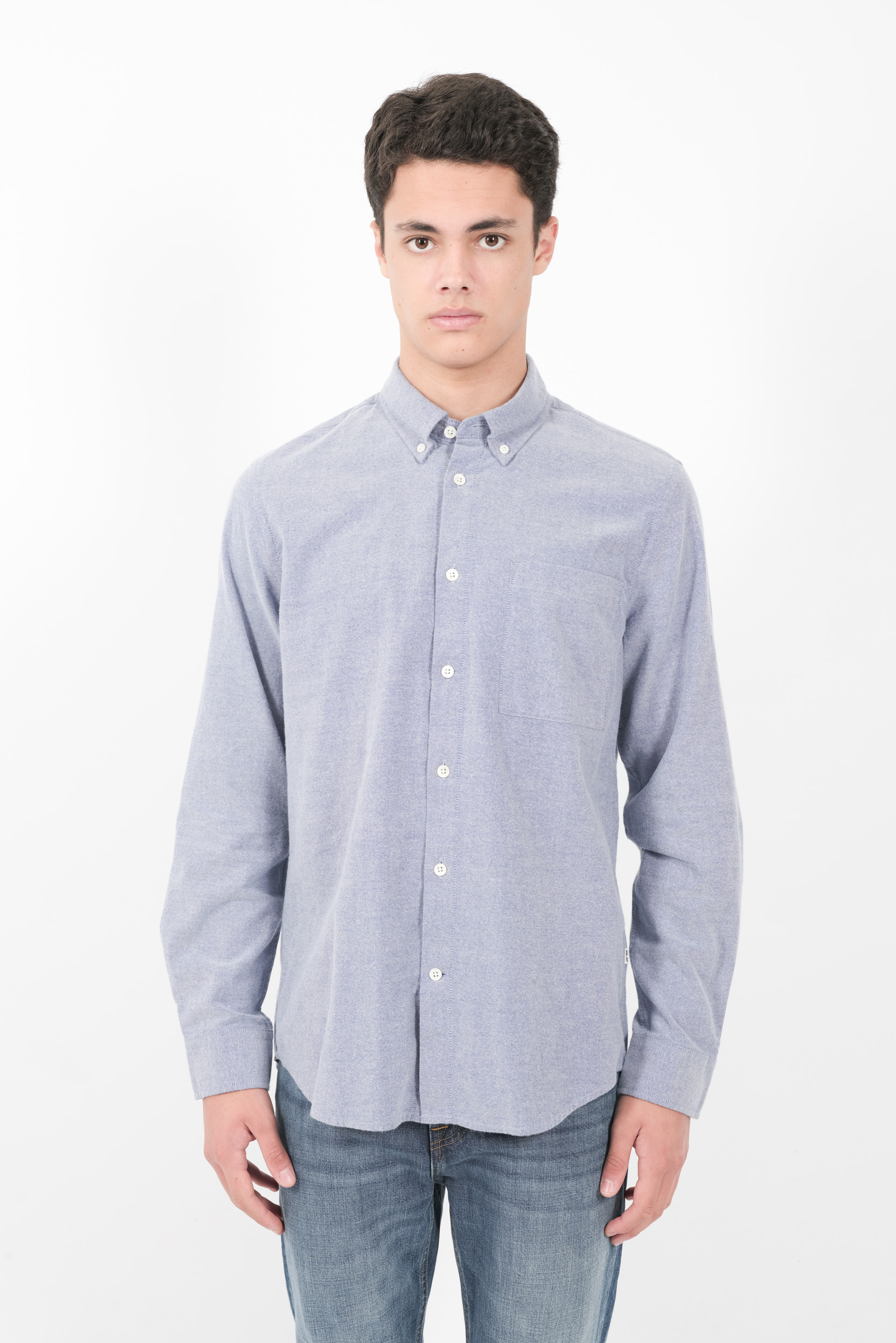 CHEMISE NN07 EN COTON BLEU CLAIR ARNE-200