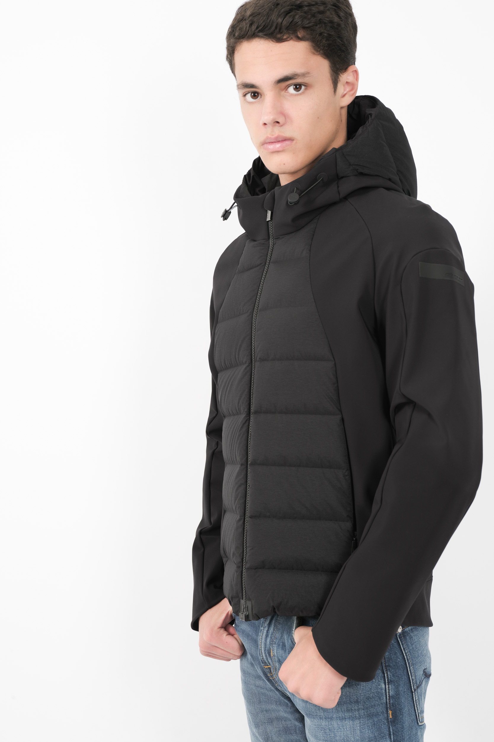 Image du produit VESTE RRD A CAPUCHE BI-MATIERE NOIR W24047-10