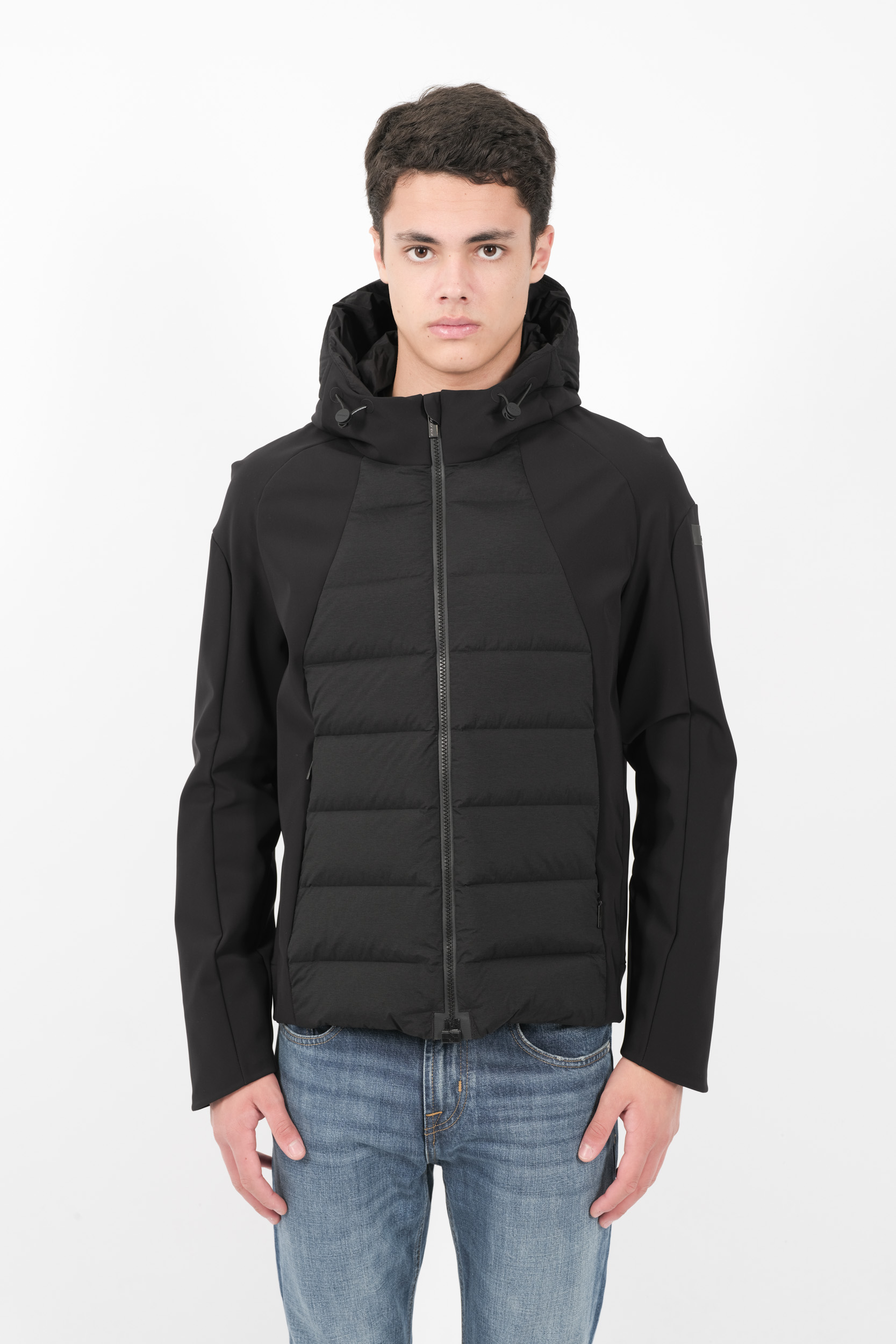  Image du produit VESTE RRD A CAPUCHE BI-MATIERE NOIR W24047-10 - 3