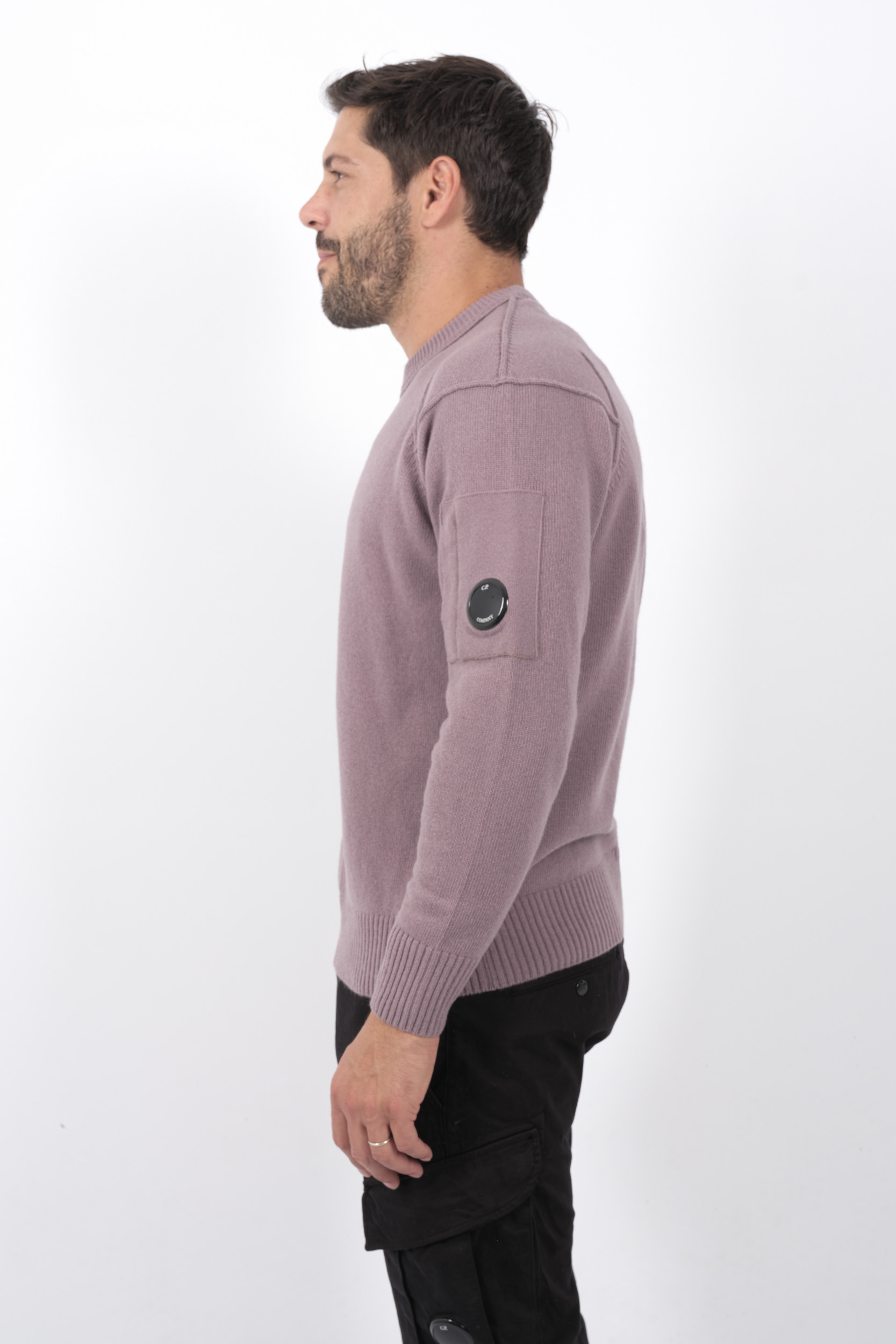  Image du produit PULL C.P COMPANY COL ROND LAVANDE N047A-735 - 4