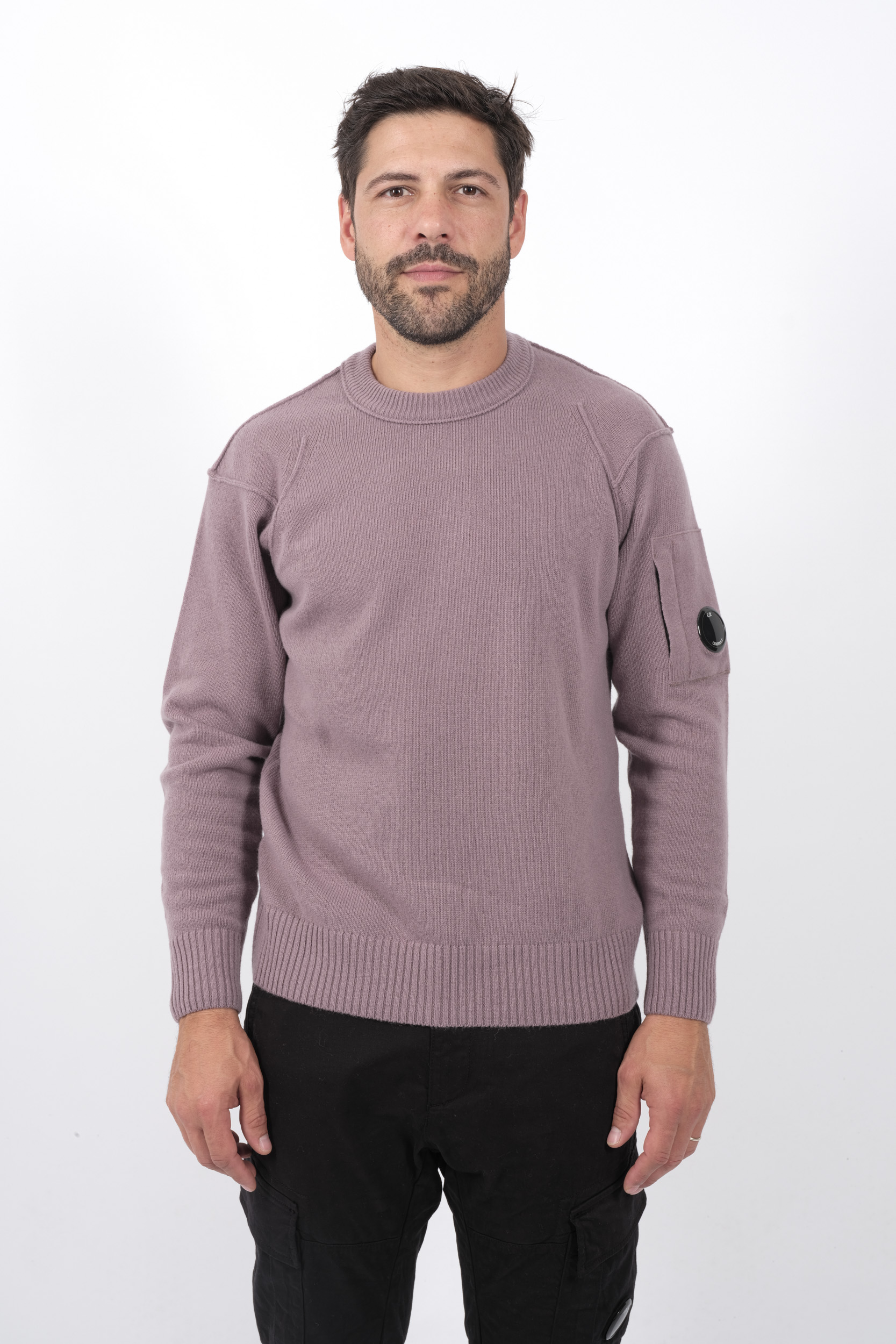  Image du produit PULL C.P COMPANY COL ROND LAVANDE N047A-735 - 3